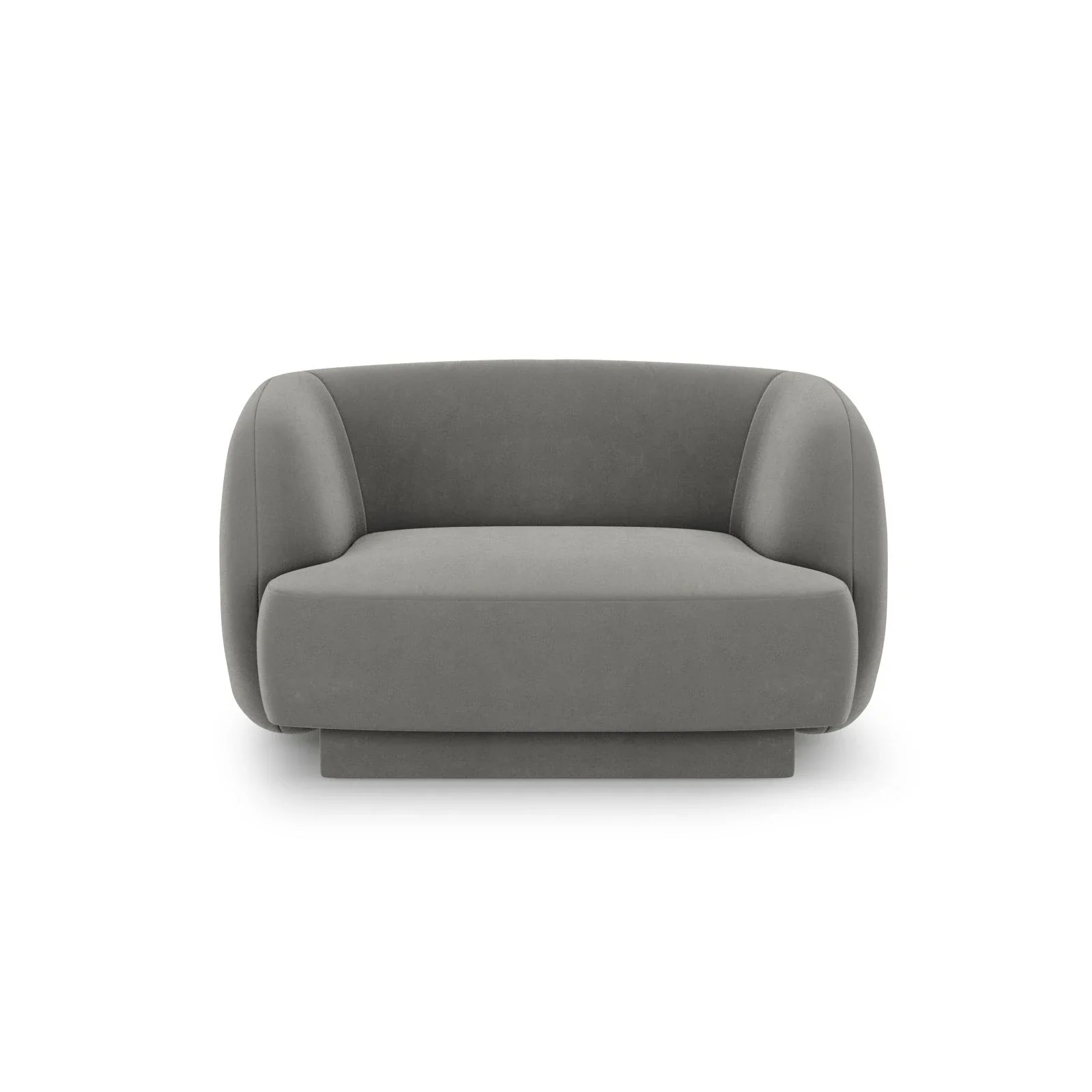 Miley Sessel mit Bezug in Samt, Boucle oder Chenille, 103x90 cm - Image 44