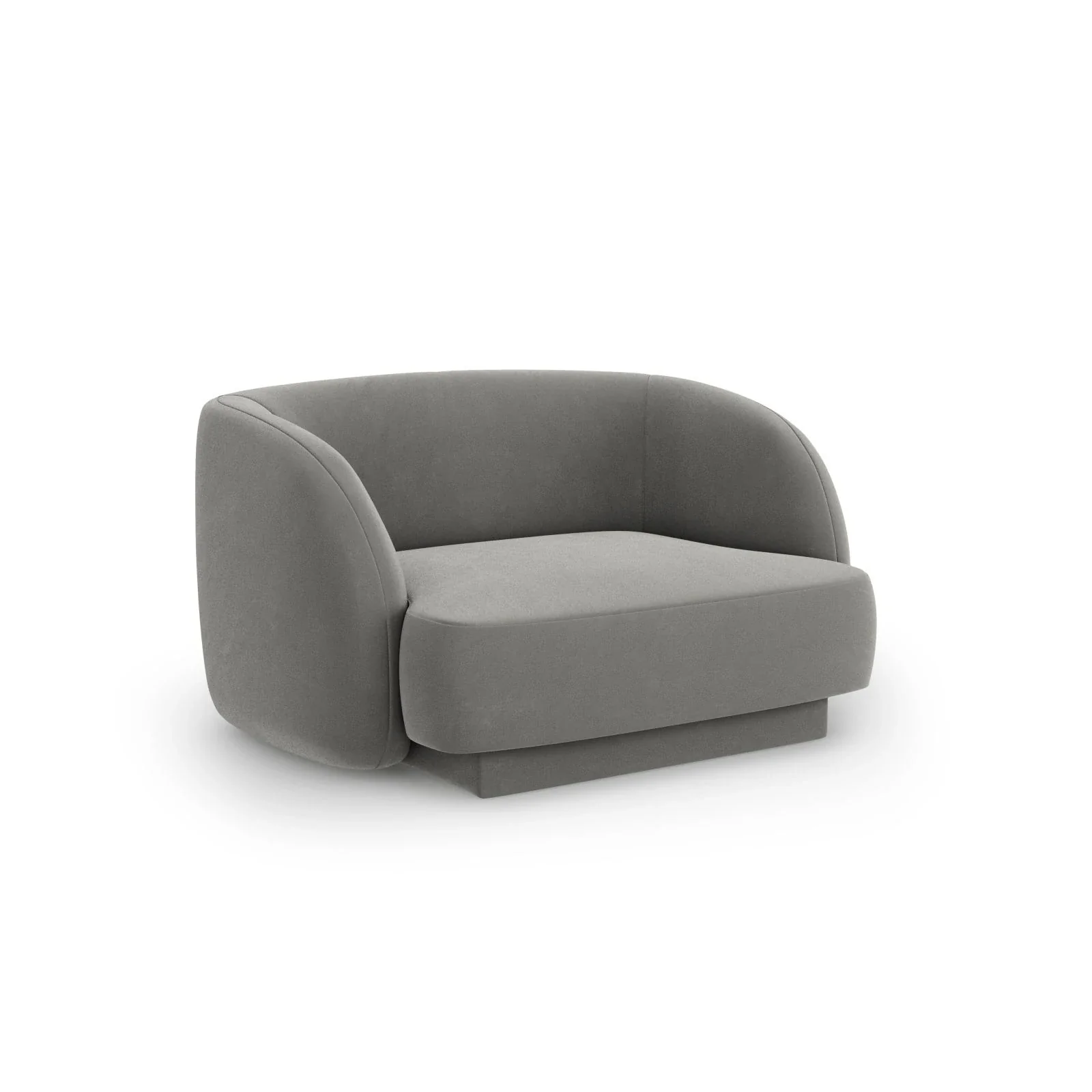 Miley Sessel mit Bezug in Samt, Boucle oder Chenille, 103x90 cm - Image 46