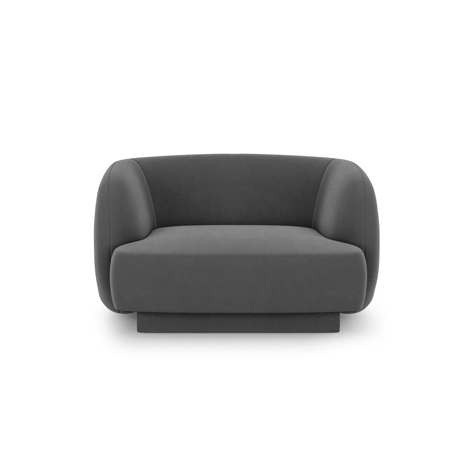 Miley Sessel mit Bezug in Samt, Boucle oder Chenille, 103x90 cm - Image 48