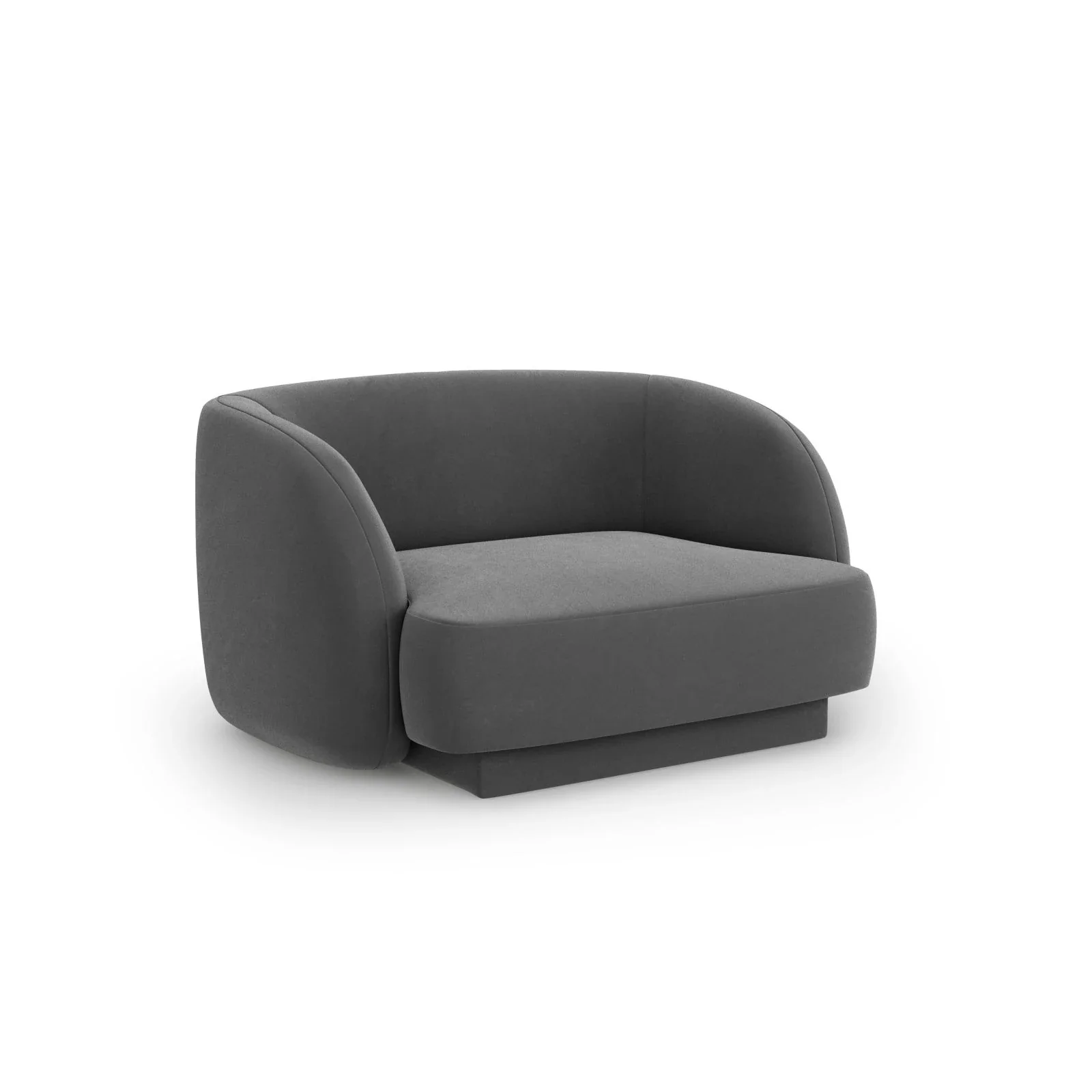 Miley Sessel mit Bezug in Samt, Boucle oder Chenille, 103x90 cm - Image 50
