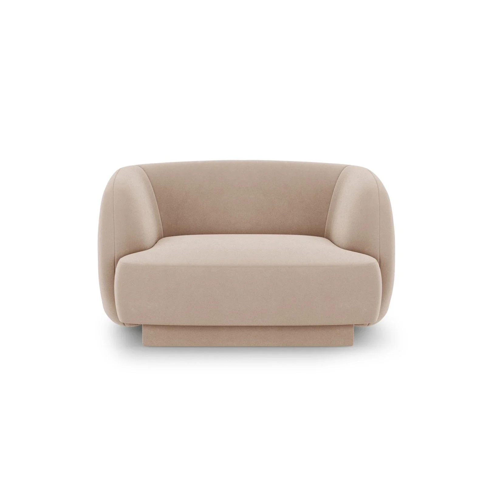 Miley Sessel mit Bezug in Samt, Boucle oder Chenille, 103x90 cm - Image 56