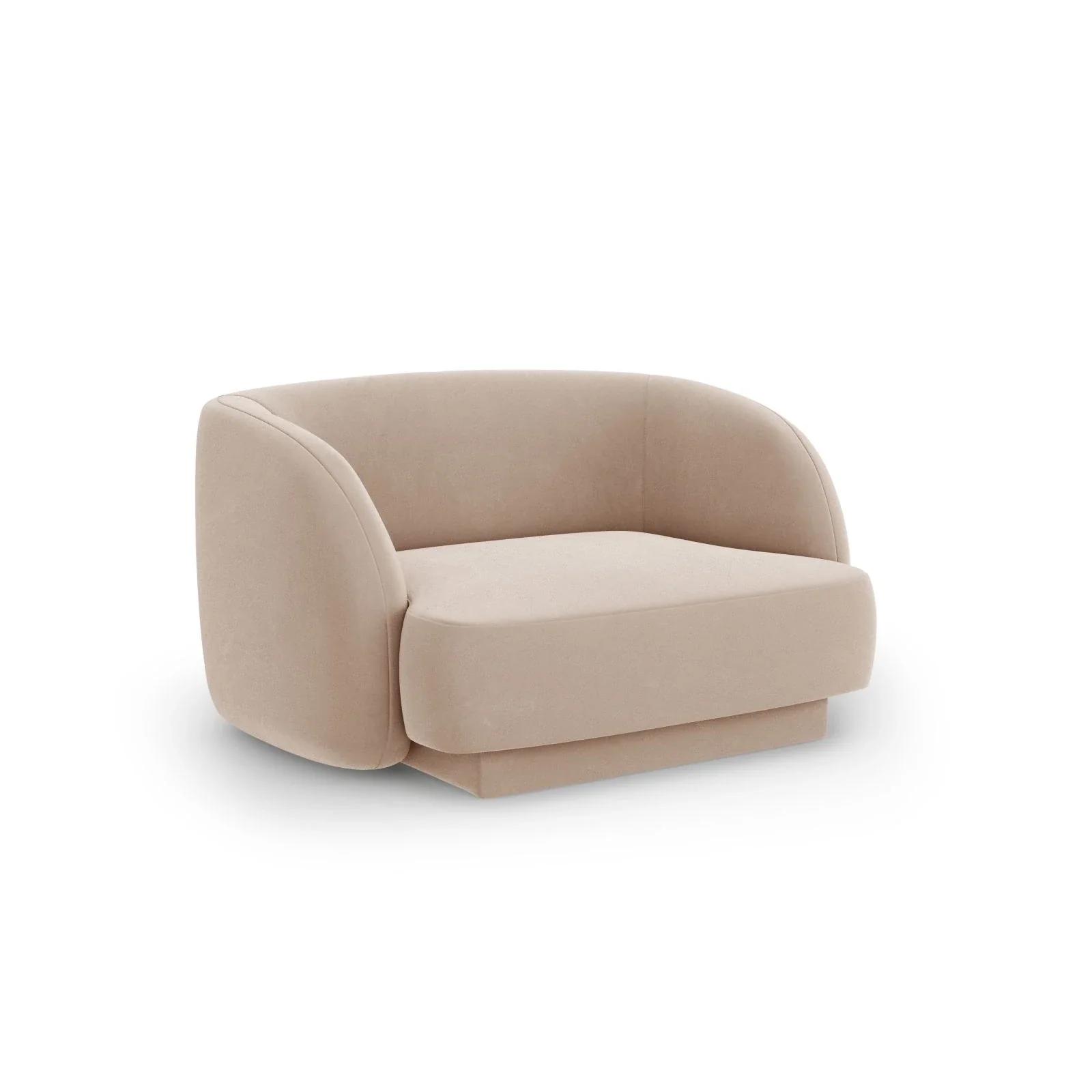 Miley Sessel mit Bezug in Samt, Boucle oder Chenille, 103x90 cm - Image 58