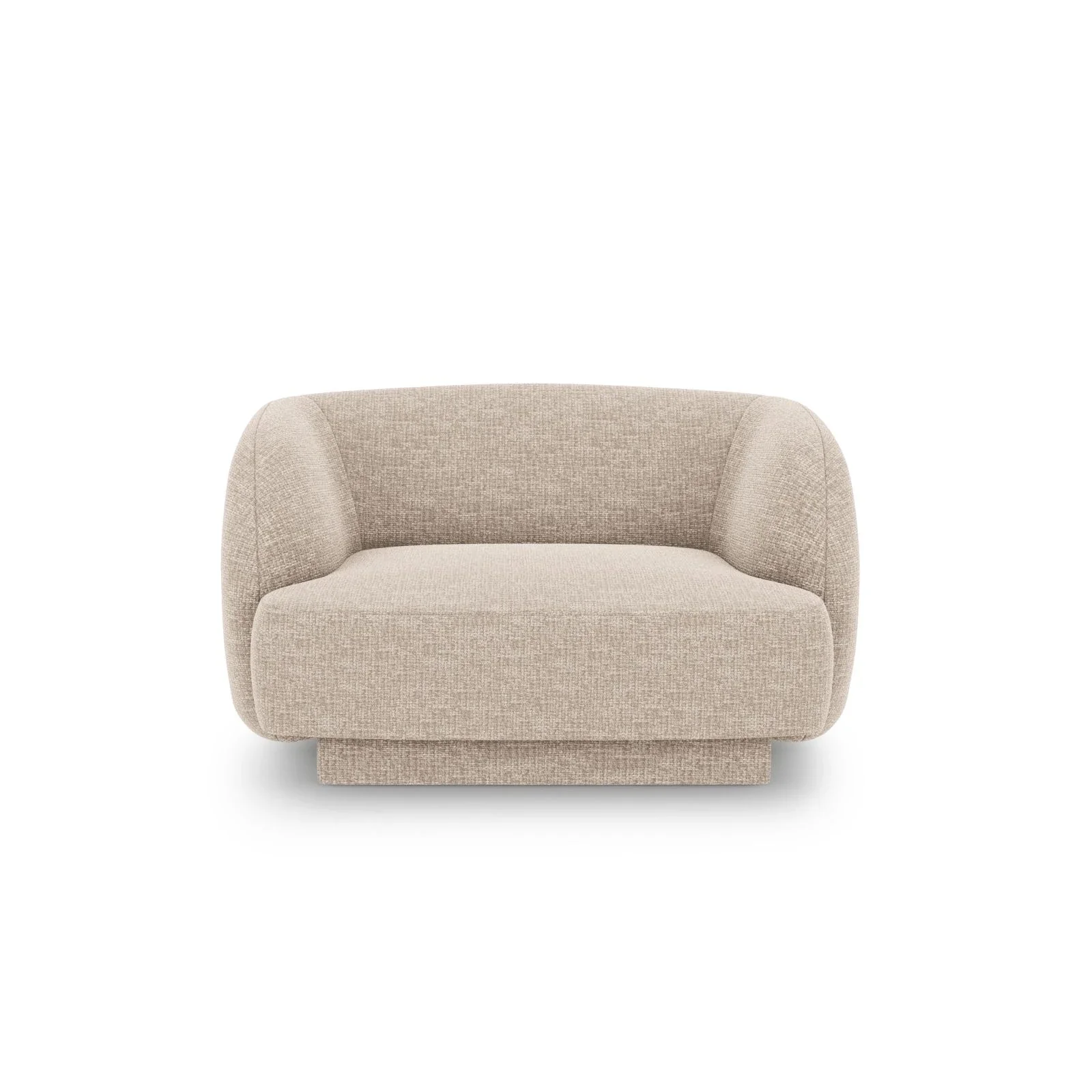 Miley Sessel mit Bezug in Samt, Boucle oder Chenille, 103x90 cm - Image 6