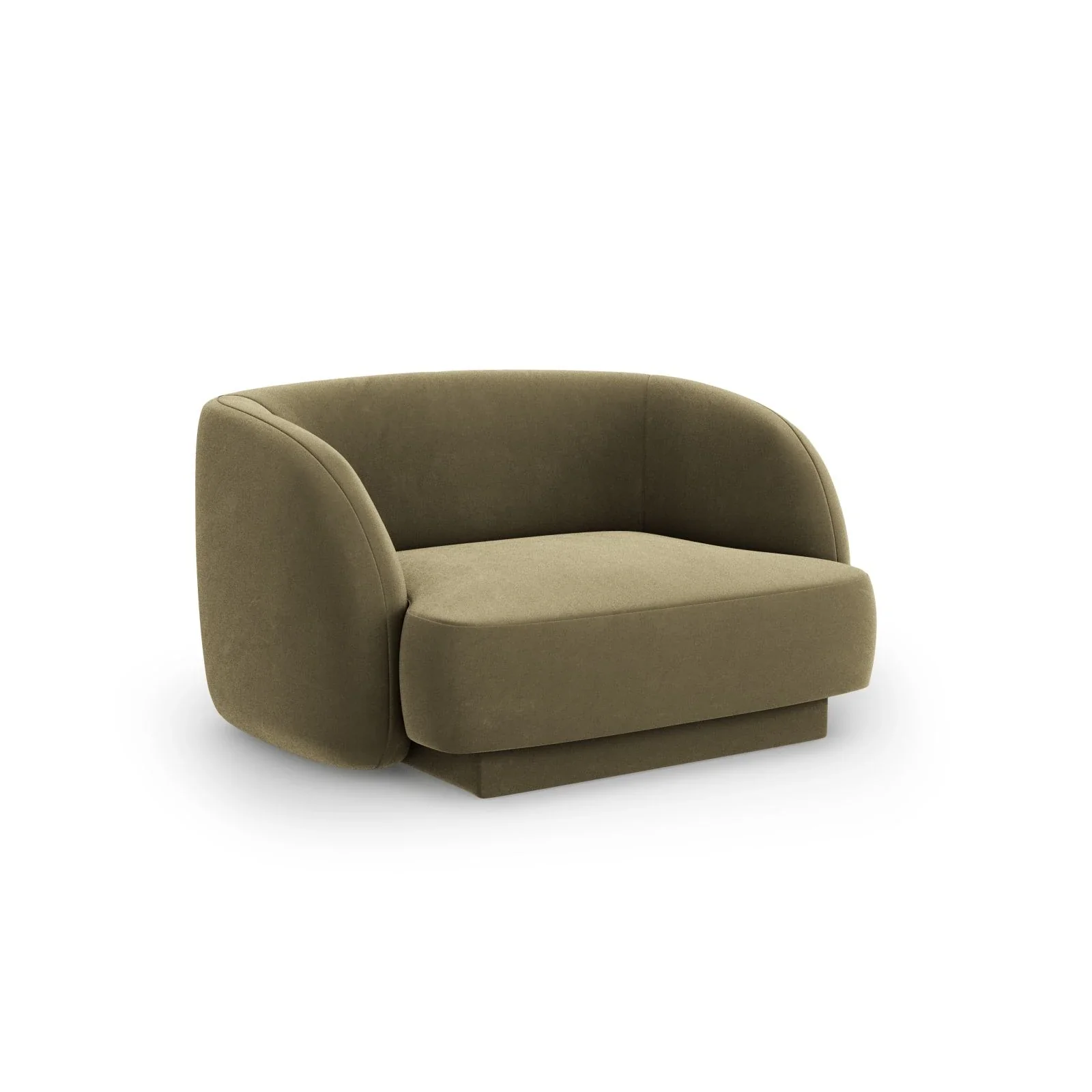 Miley Sessel mit Bezug in Samt, Boucle oder Chenille, 103x90 cm - Image 68