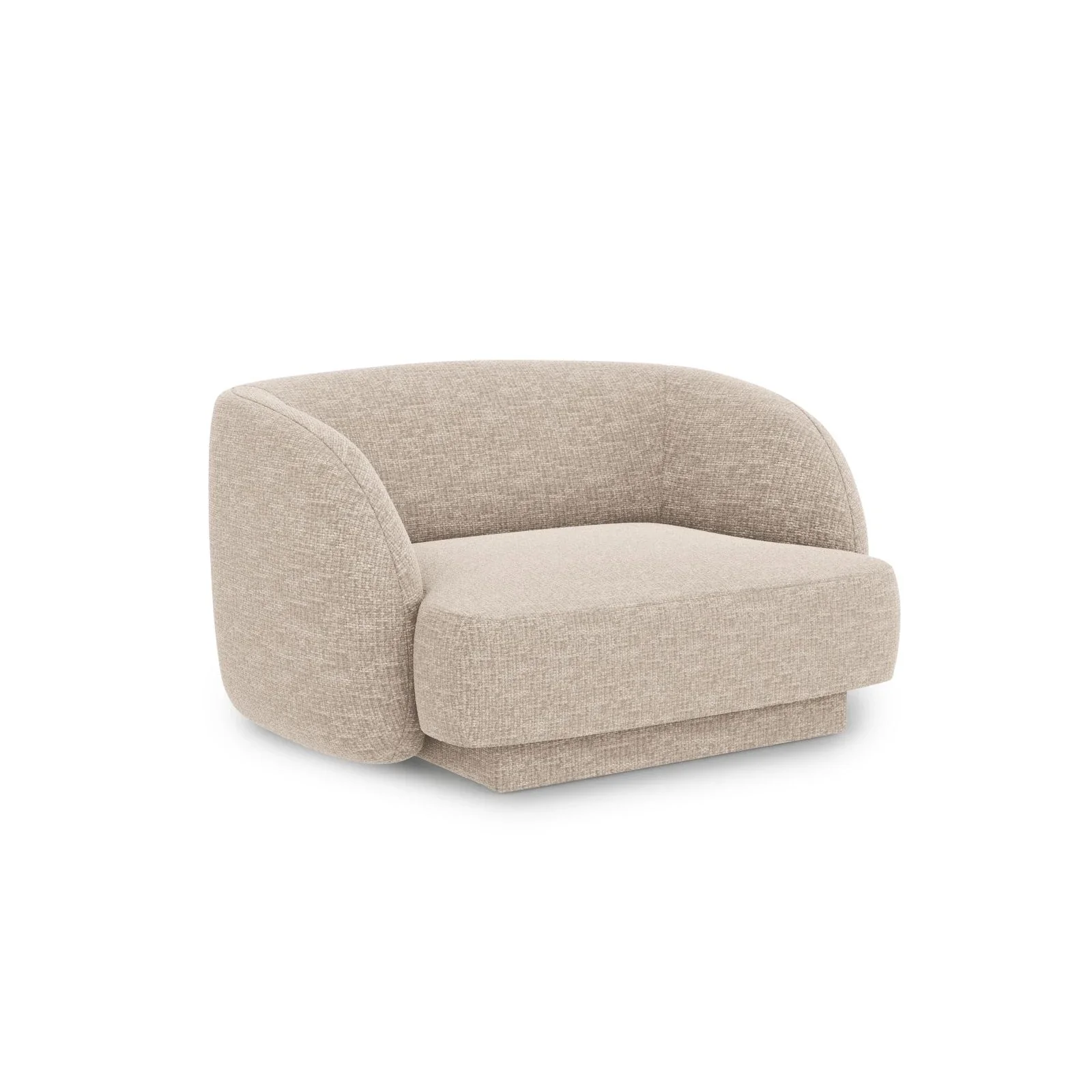 Miley Sessel mit Bezug in Samt, Boucle oder Chenille, 103x90 cm - Image 8