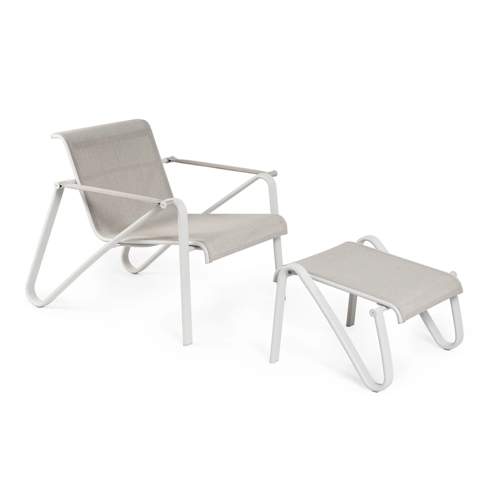mindo 105 - Fußhocker aus Aluminium und Batyline-Stoff - Image 3