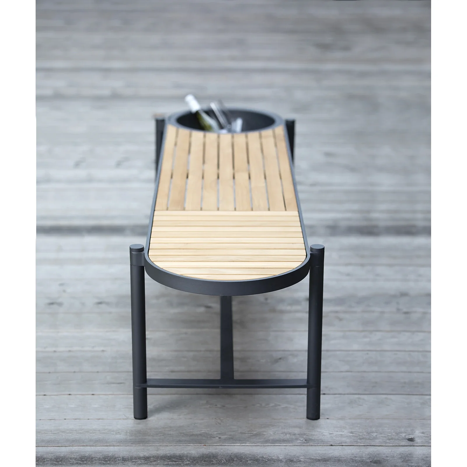 mindo 117 - Outdoor Sitzbank mit Schale aus Teak und Aluminium 180 cm - Image 13