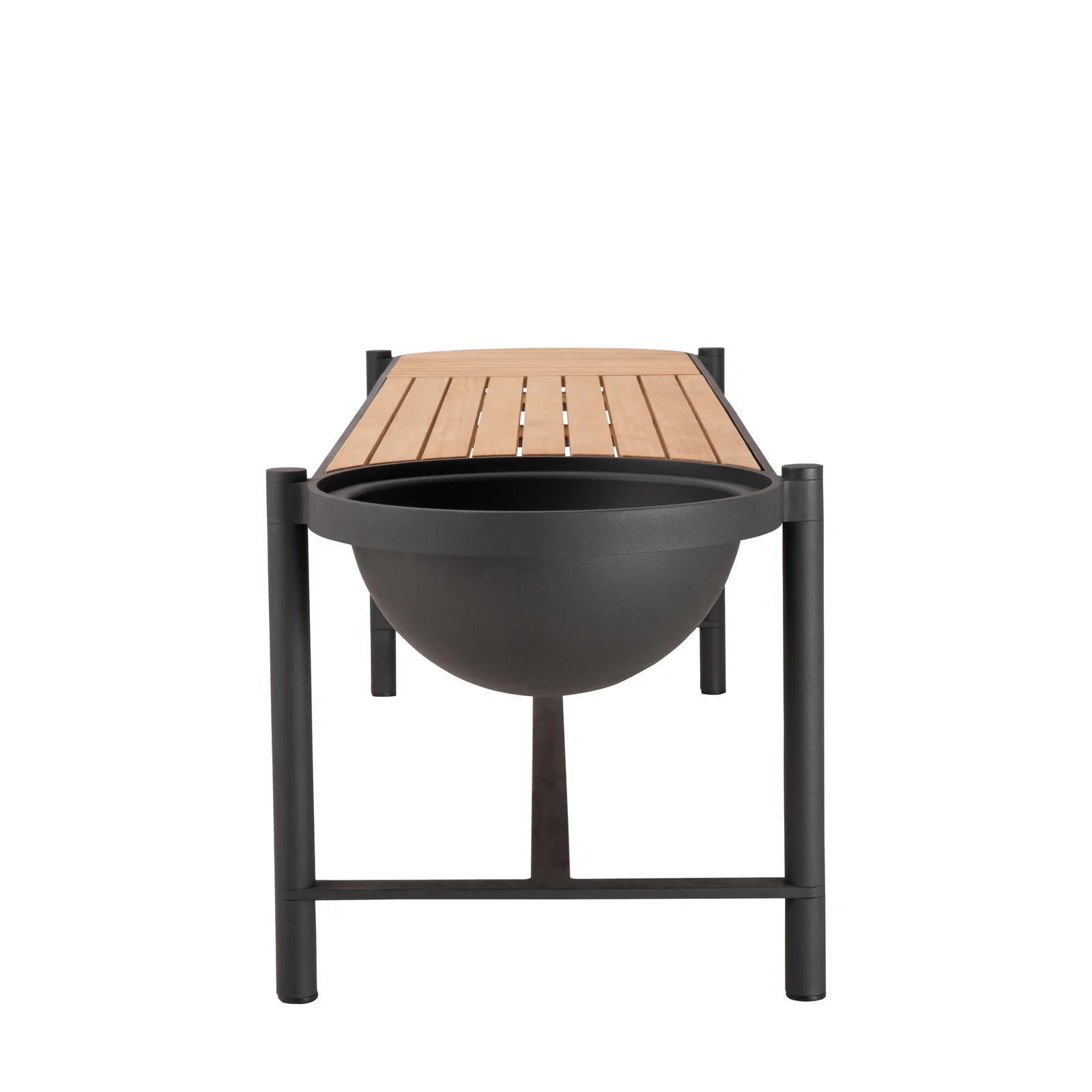 mindo 117 - Outdoor Sitzbank mit Schale aus Teak und Aluminium 180 cm - Image 14
