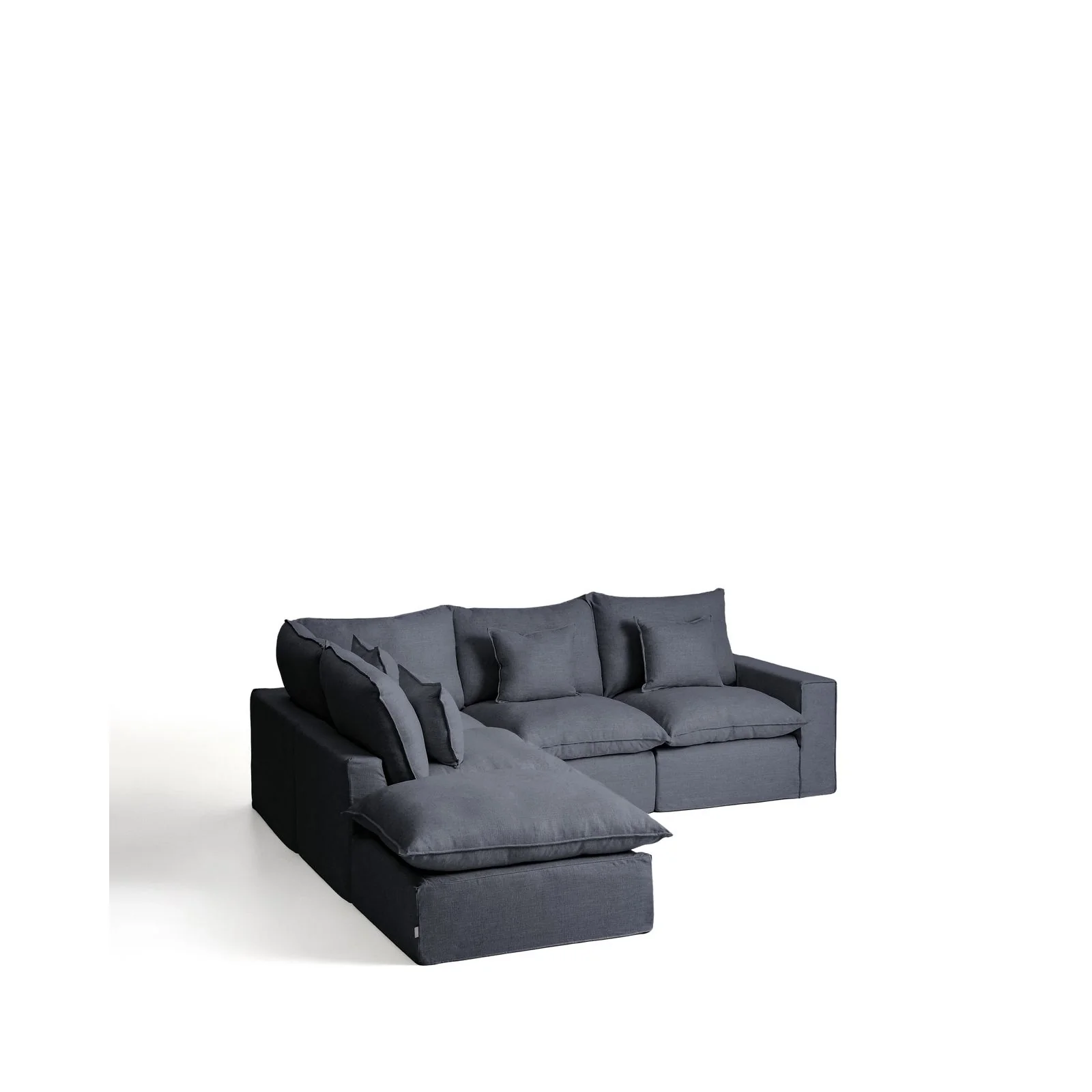 Modulares 4-Sitzer-Ecksofa Anarela, Linke Seite, mit abnehmbarem Bezug aus Leinen und Viskose, 287 x 307 cm, FSC Mix Credit - Image 11