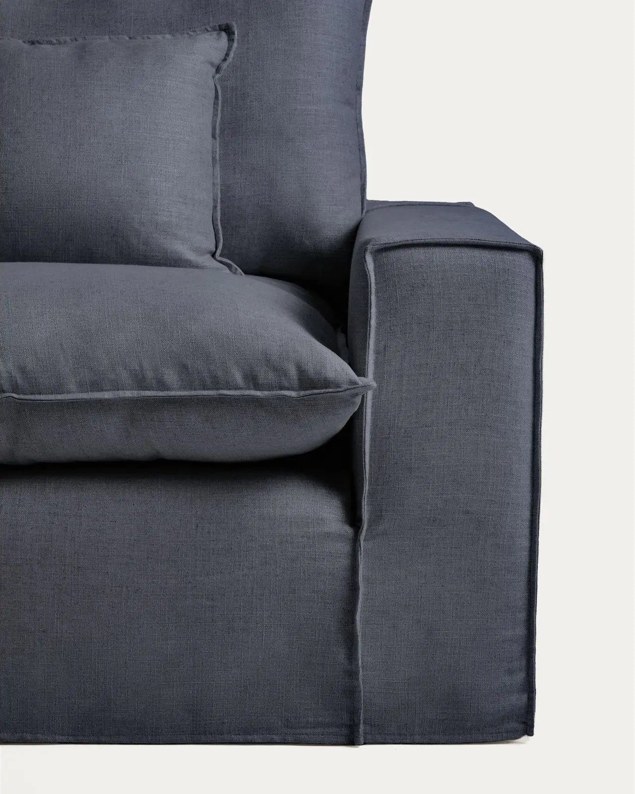 Modulares 4-Sitzer-Ecksofa Anarela, Linke Seite, mit abnehmbarem Bezug aus Leinen und Viskose, 287 x 307 cm, FSC Mix Credit - Image 12