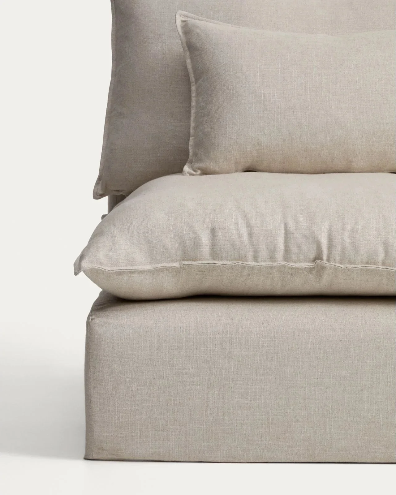 Modulares 4-Sitzer-Ecksofa Anarela, Rechte Seite, mit abnehmbarem Bezug aus Leinen und Viskose, 307 x 287 cm, FSC Mix Credit - Image 2