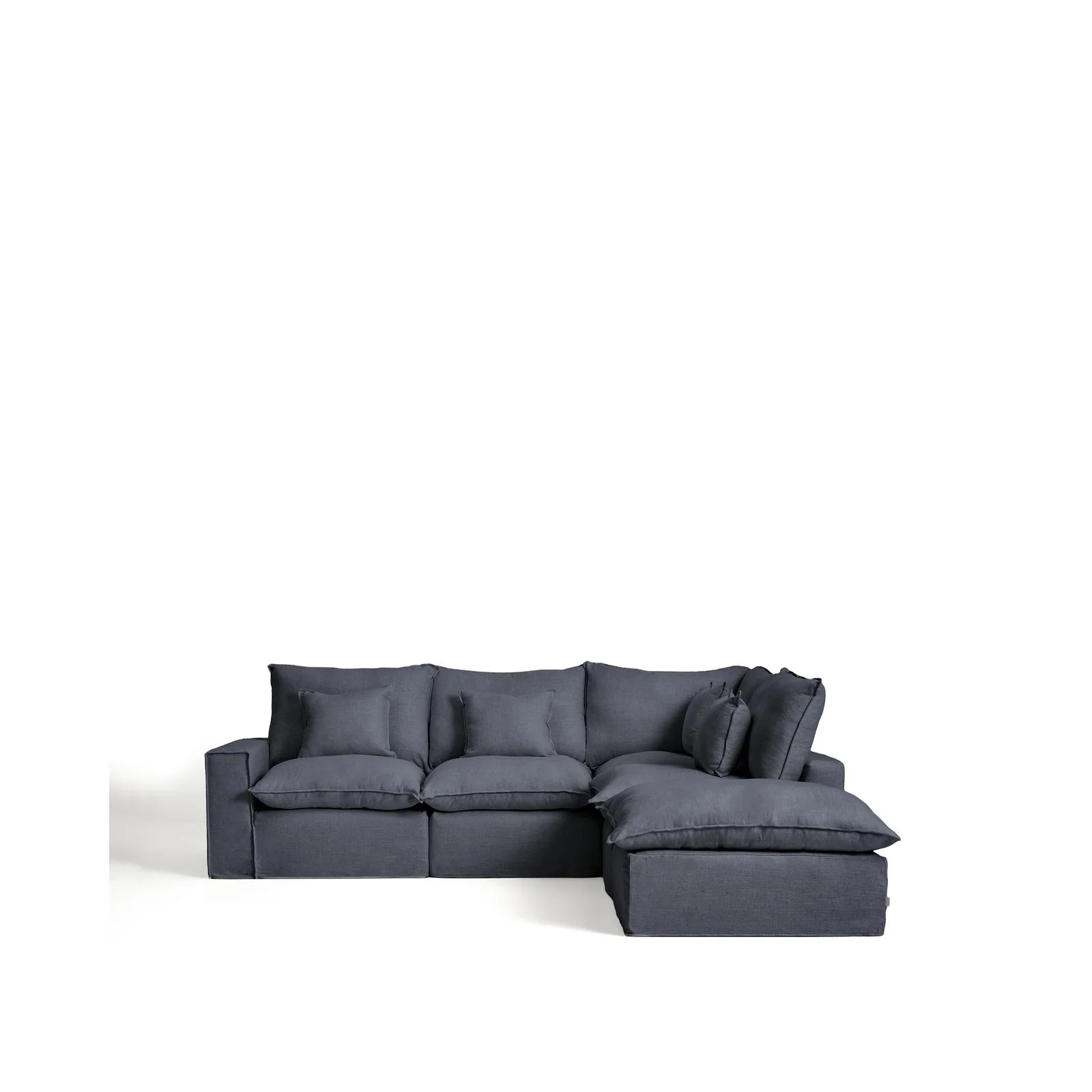 Modulares 4-Sitzer-Ecksofa Anarela, Rechte Seite, mit abnehmbarem Bezug aus Leinen und Viskose, 307 x 287 cm, FSC Mix Credit - Image 9
