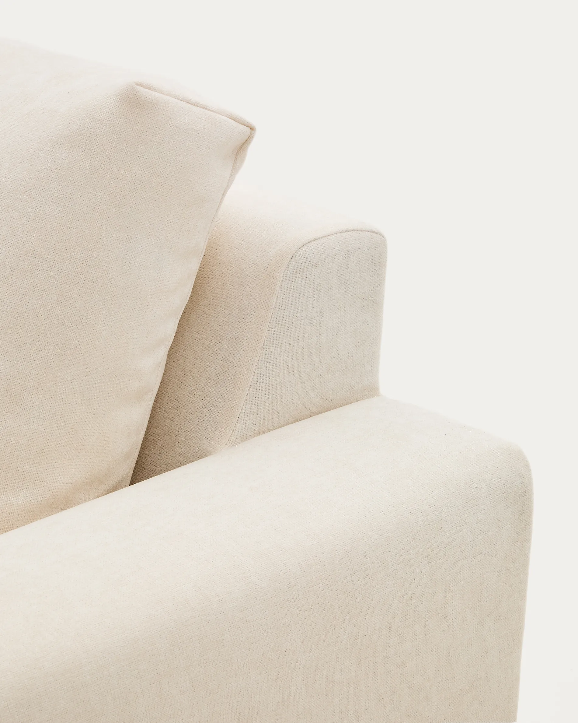 Modulares Sofa Alea für 5 Personen mit abnehmbarem Bezug aus Chenille mit Chaiselongue rechts in Ecru, 340 cm - Image 13
