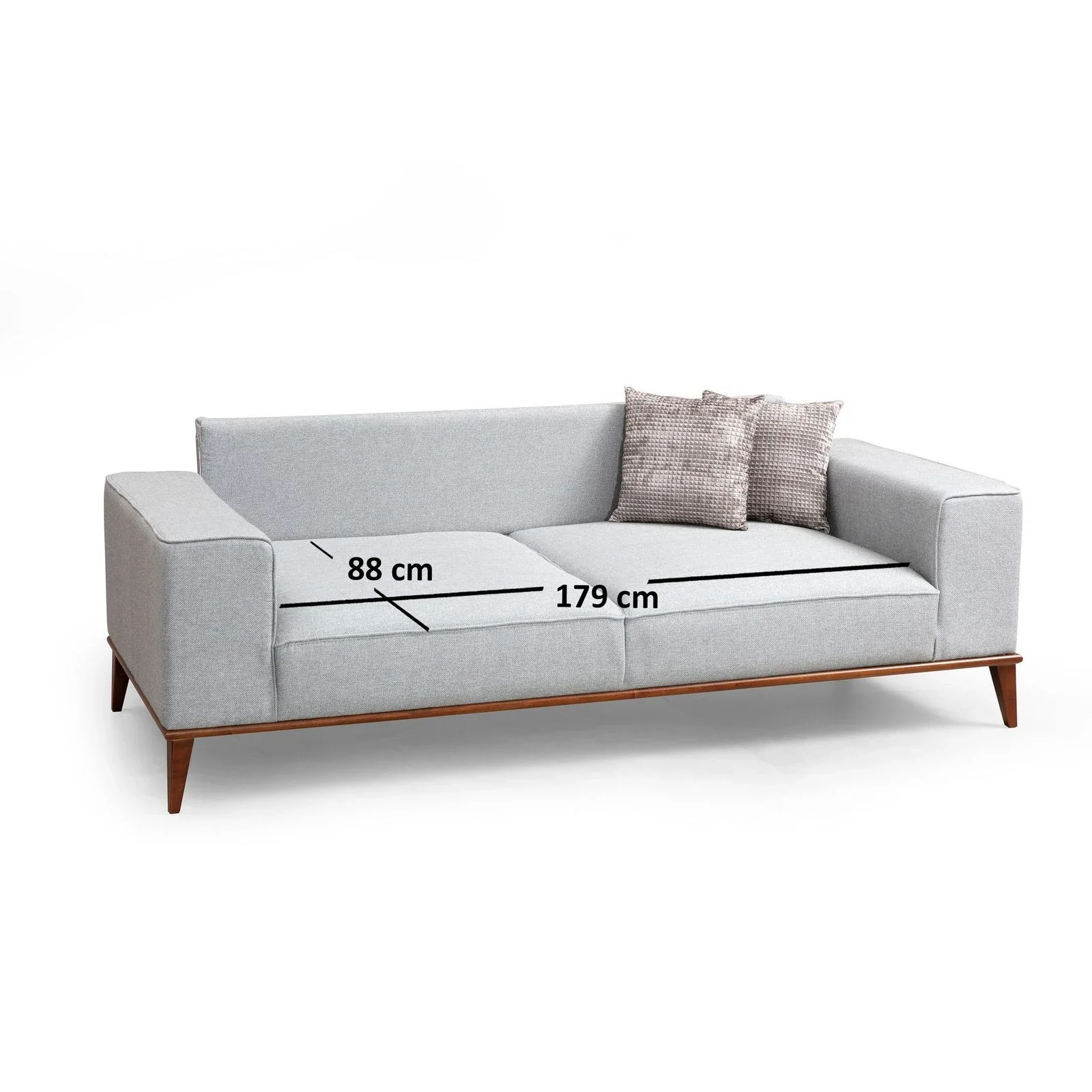 Montana 3-Sitzer Schlafsofa in Grau, 223x91 cm - Image 4