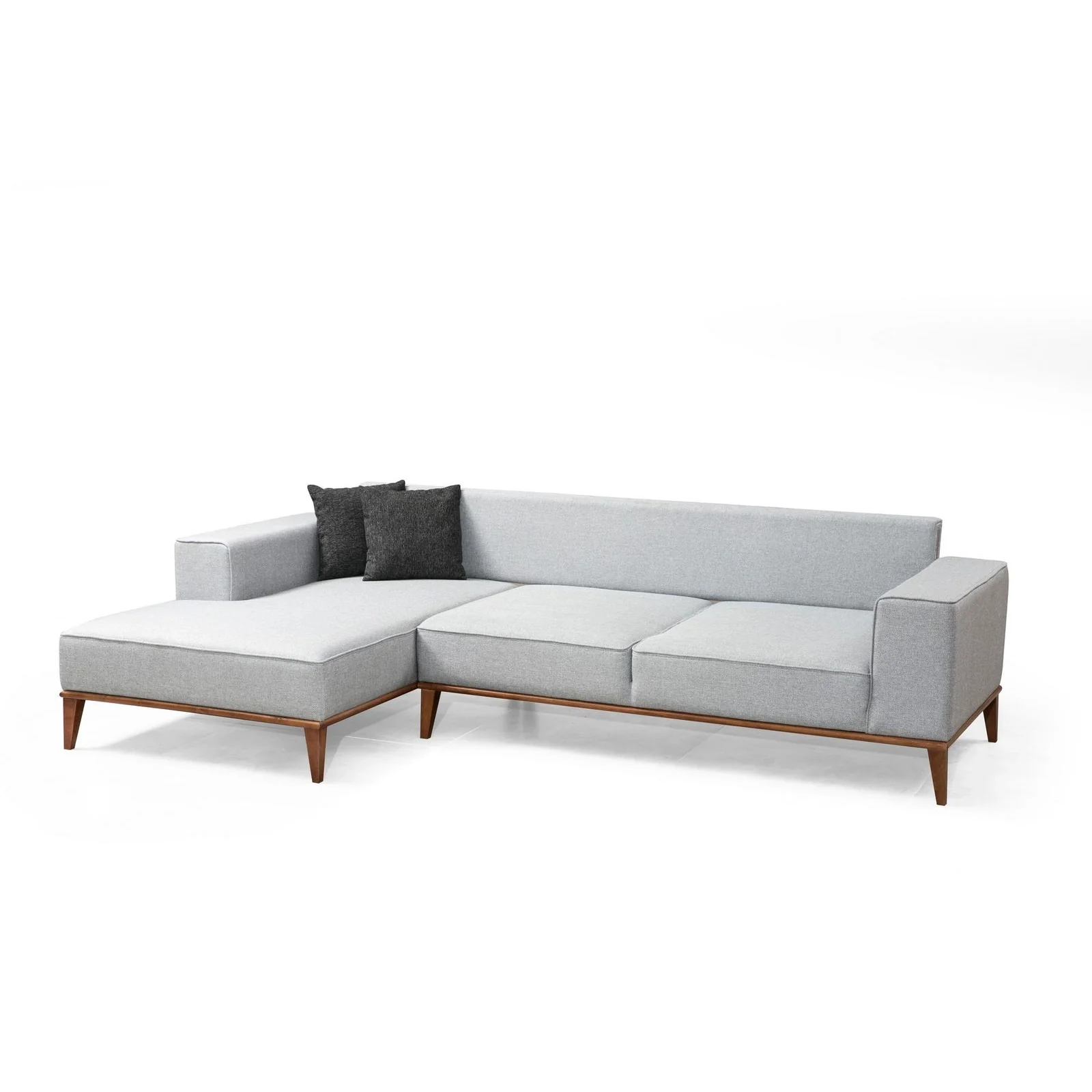 Montana Eckschlafsofa, Linke Seite, in Hellgrau, 288x160 cm - Image 6