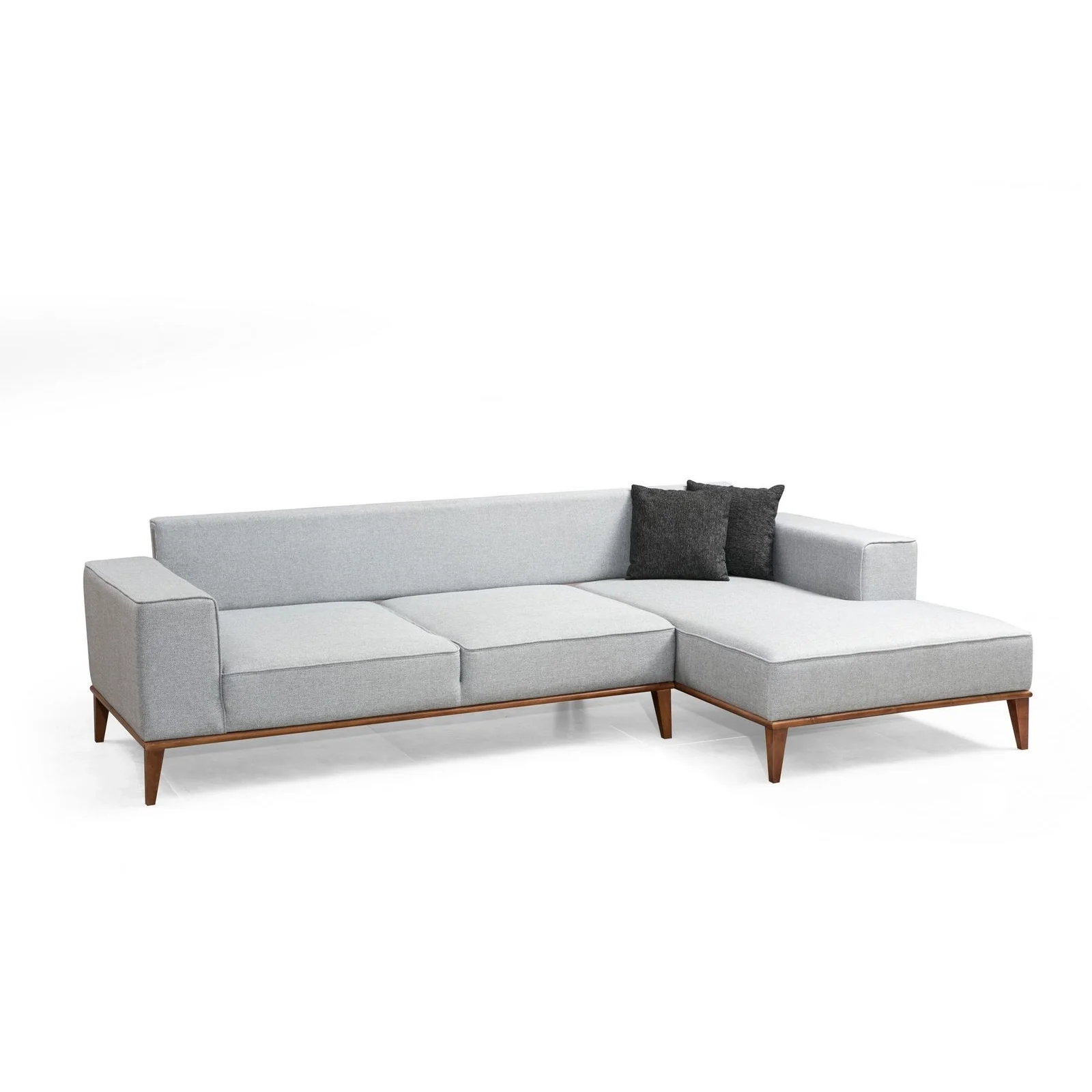 Montana Eckschlafsofa, Rechte Seite, in Hellgrau, 288x160 cm - Image 6