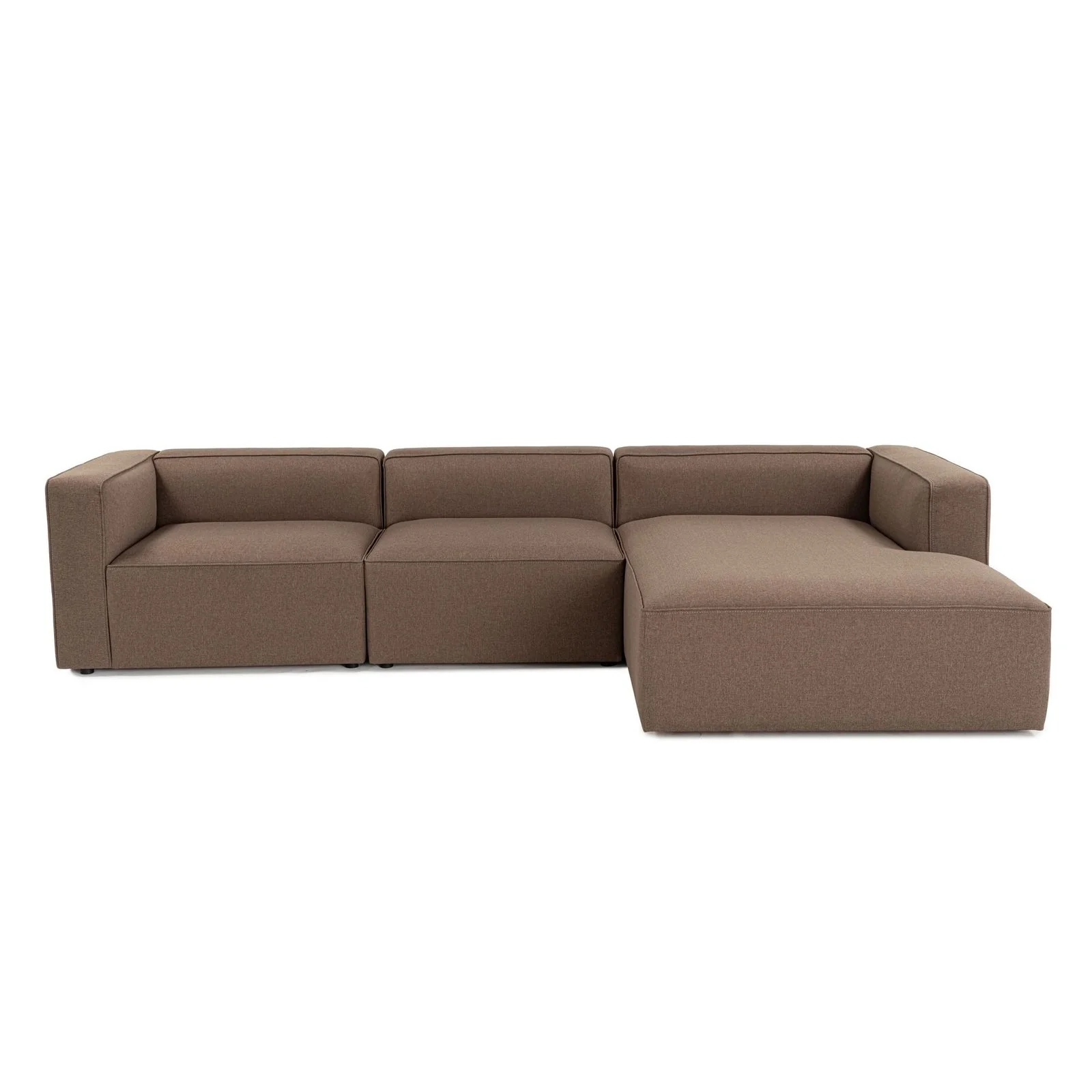 Mora XL Ecksofa, Rechte Seite, in Braun, 320x235 cm