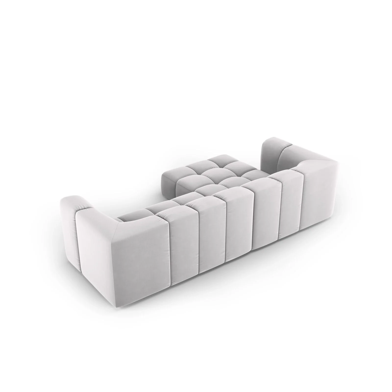 Moritz 3-Sitzer Ecksofa, Linke Seite, aus Samt oder Chenille, 256x160x70 cm - Image 67