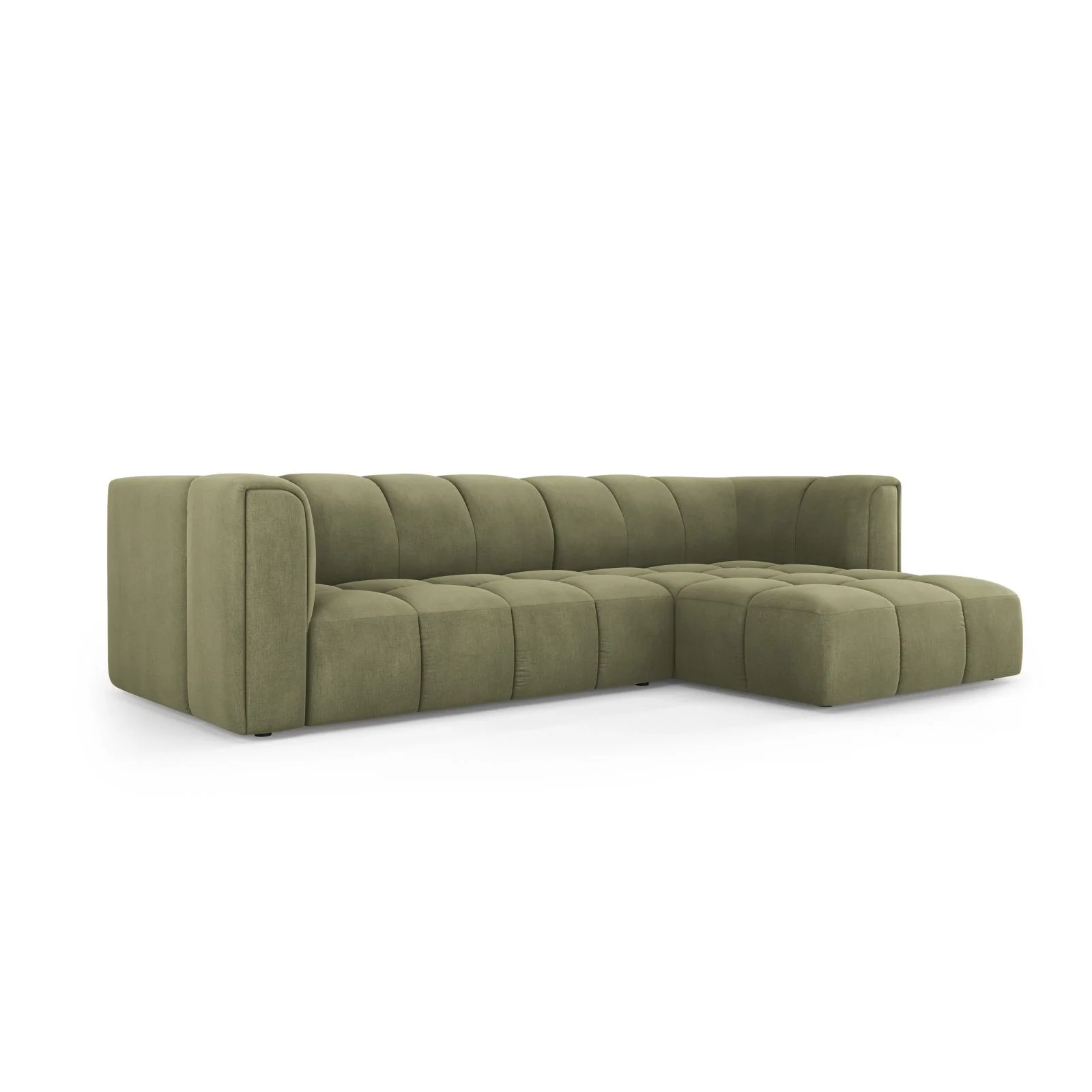 Moritz 3-Sitzer Ecksofa, Rechte Seite, aus Samt oder Chenille, 256x160x70 cm - Image 10