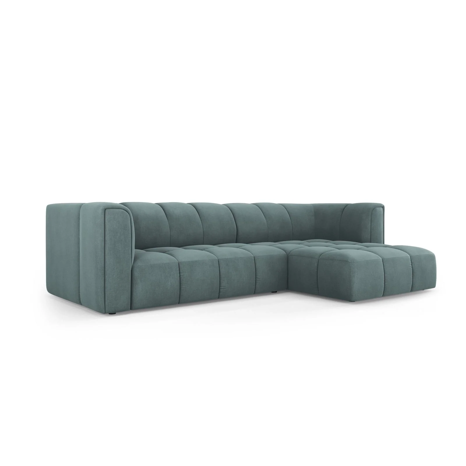 Moritz 3-Sitzer Ecksofa, Rechte Seite, aus Samt oder Chenille, 256x160x70 cm - Image 14