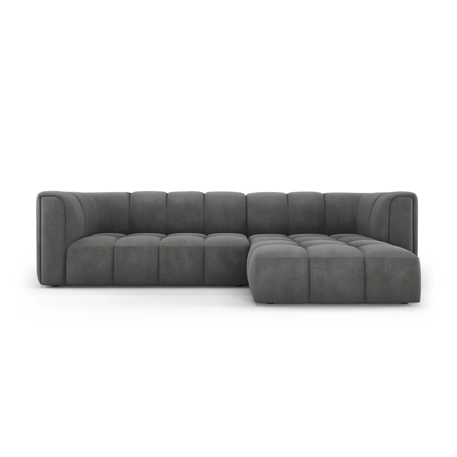 Moritz 3-Sitzer Ecksofa, Rechte Seite, aus Samt oder Chenille, 256x160x70 cm - Image 37