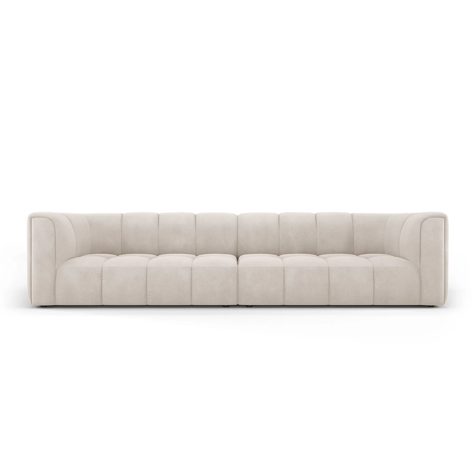 Moritz 4-Sitzer Sofa aus Samt oder Chenille, 286x96x70 cm