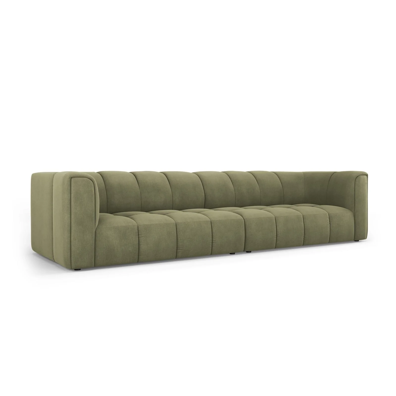 Moritz 4-Sitzer Sofa aus Samt oder Chenille, 286x96x70 cm - Image 10