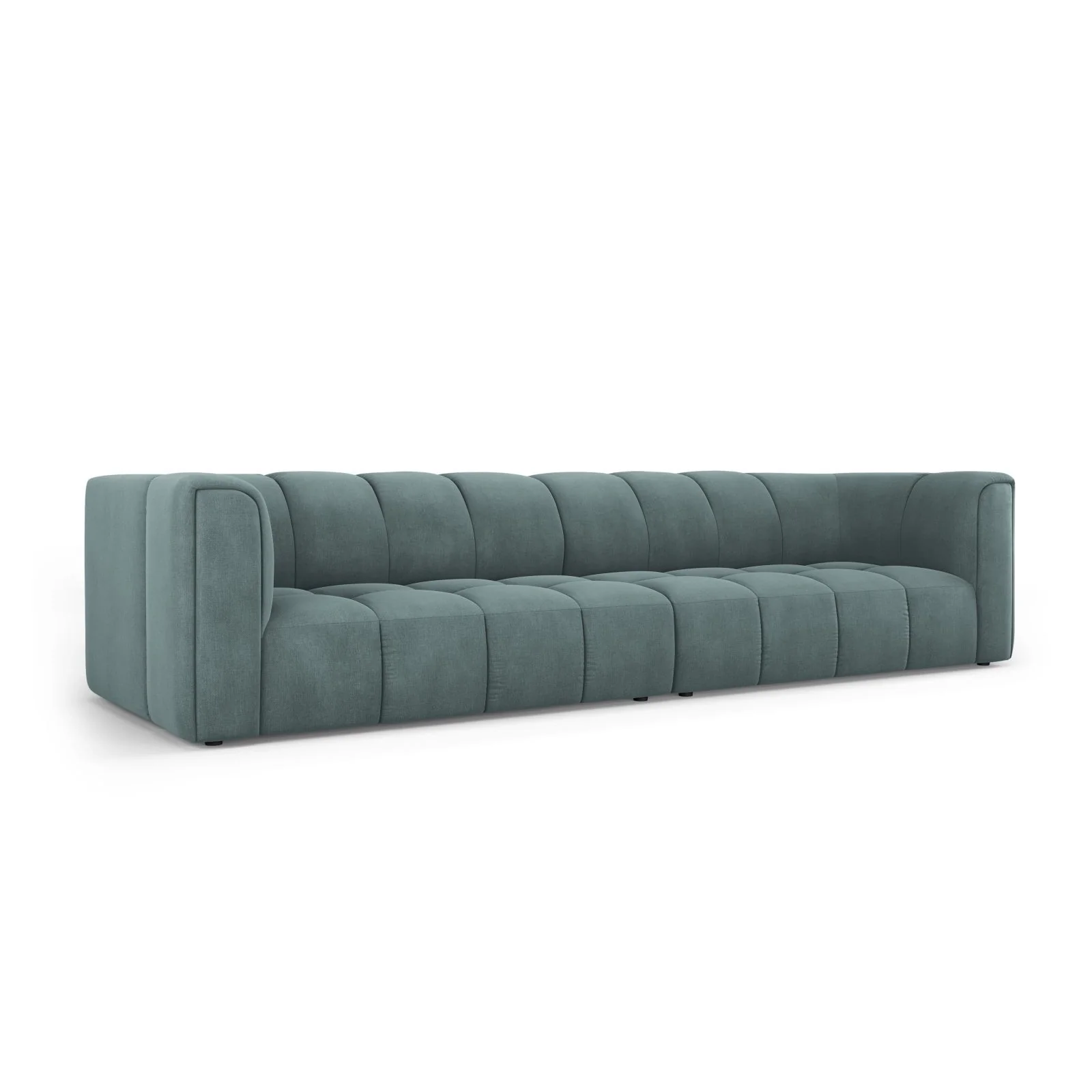 Moritz 4-Sitzer Sofa aus Samt oder Chenille, 286x96x70 cm - Image 14