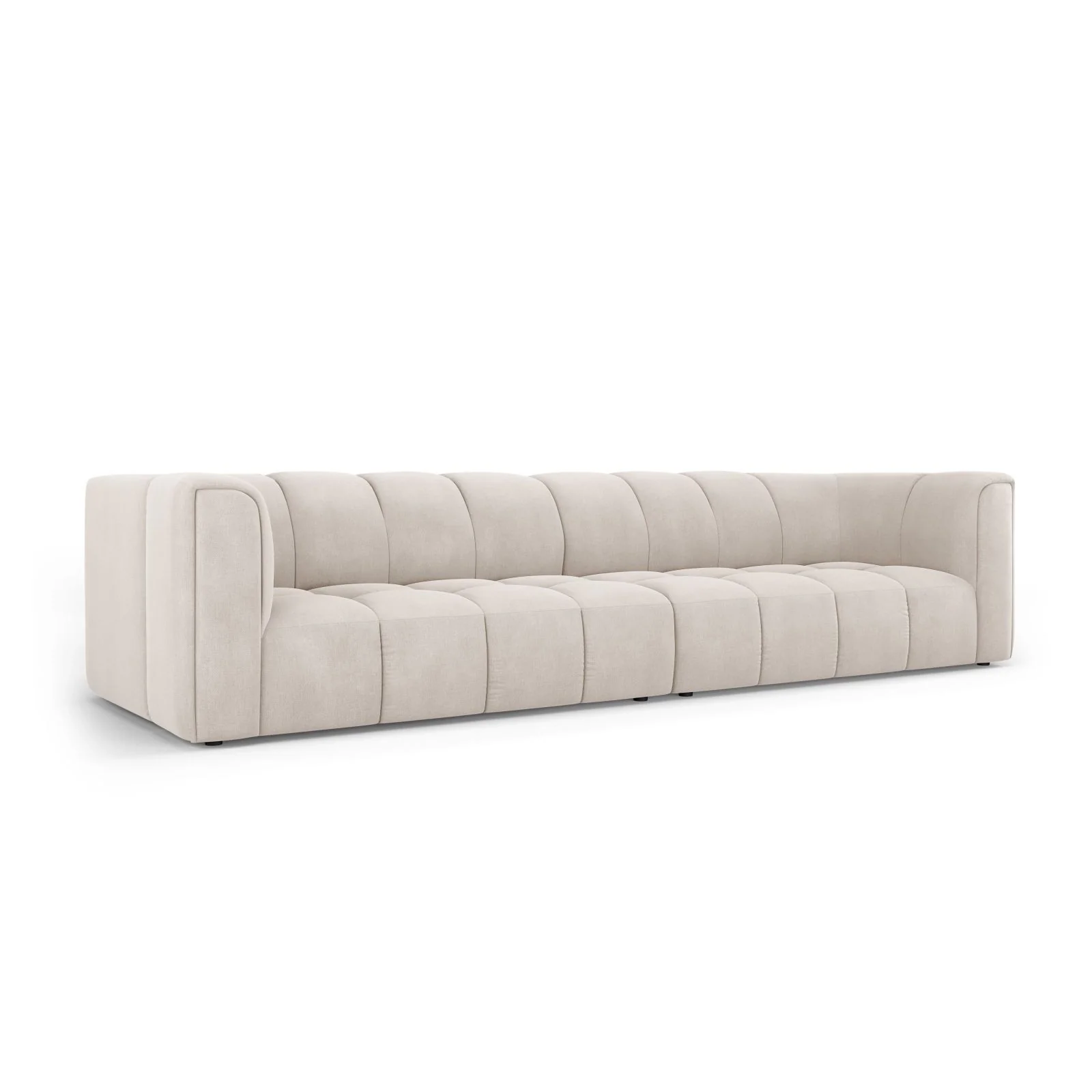 Moritz 4-Sitzer Sofa aus Samt oder Chenille, 286x96x70 cm - Image 2