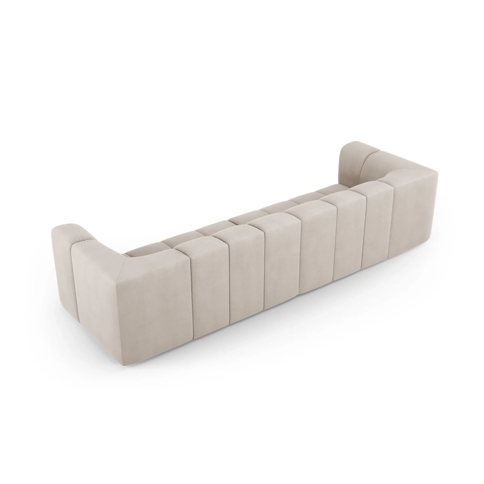 Moritz 4-Sitzer Sofa aus Samt oder Chenille, 286x96x70 cm - Image 3