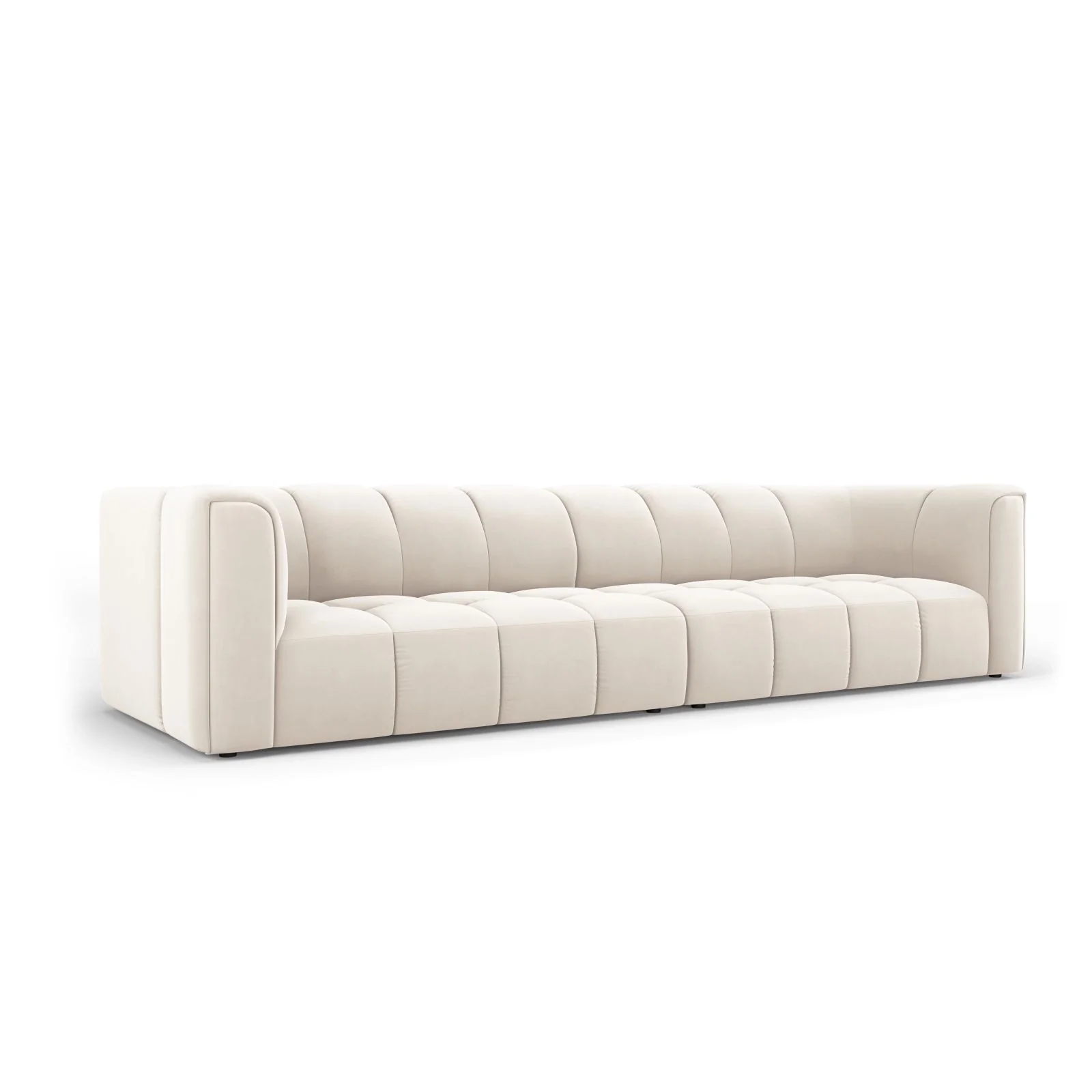 Moritz 4-Sitzer Sofa aus Samt oder Chenille, 286x96x70 cm - Image 42