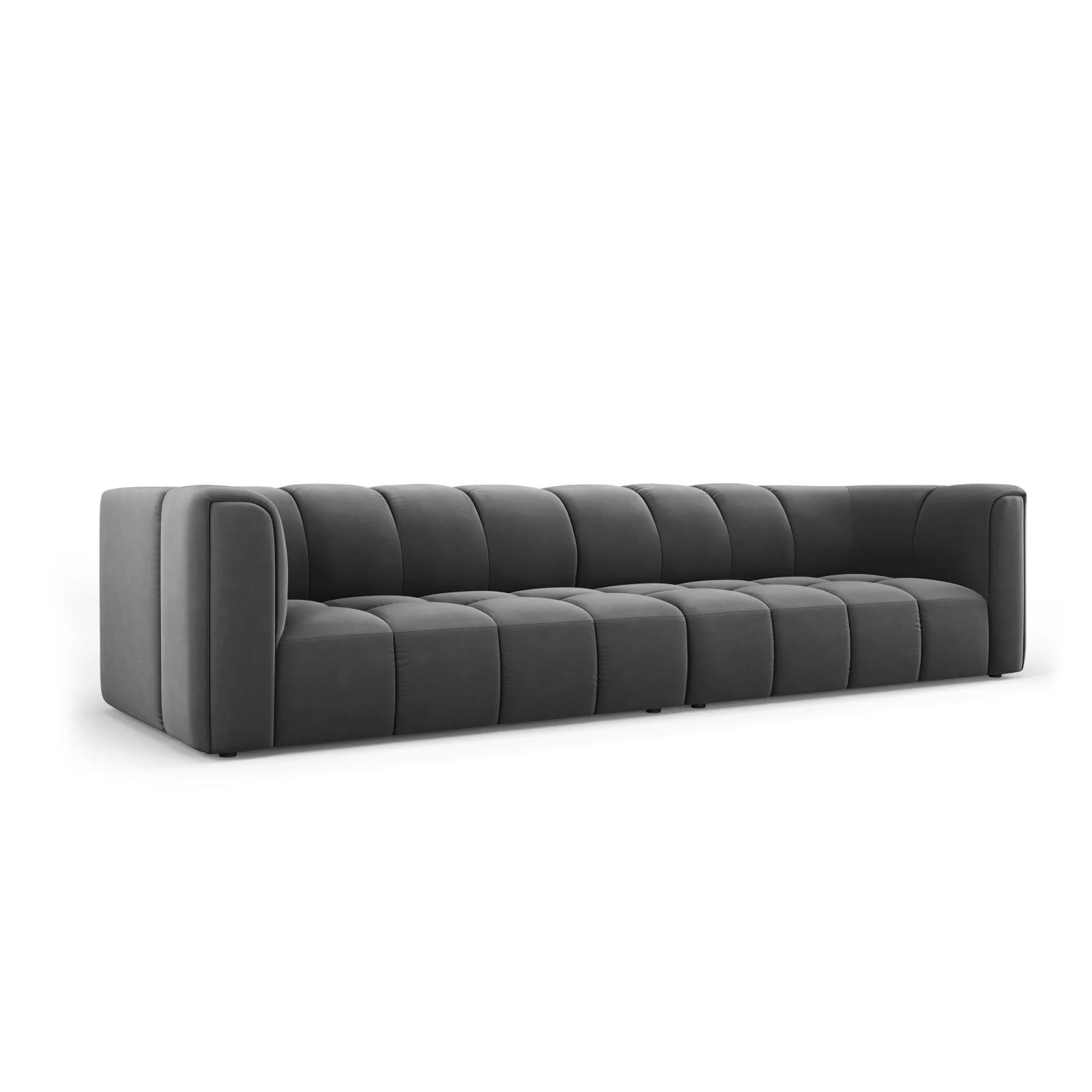 Moritz 4-Sitzer Sofa aus Samt oder Chenille, 286x96x70 cm - Image 69