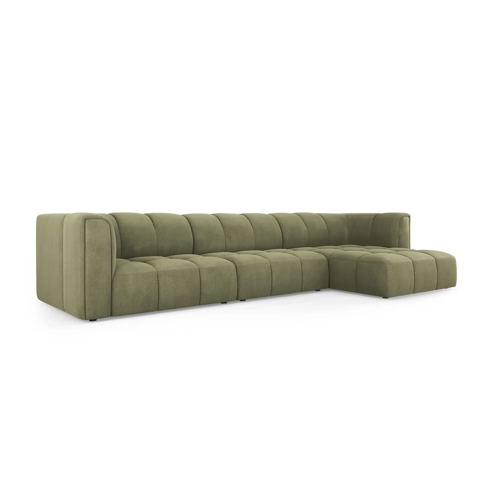 Moritz 5-Sitzer Ecksofa, Rechte Seite, aus Samt oder Chenille, 316x160x70 cm - Image 10