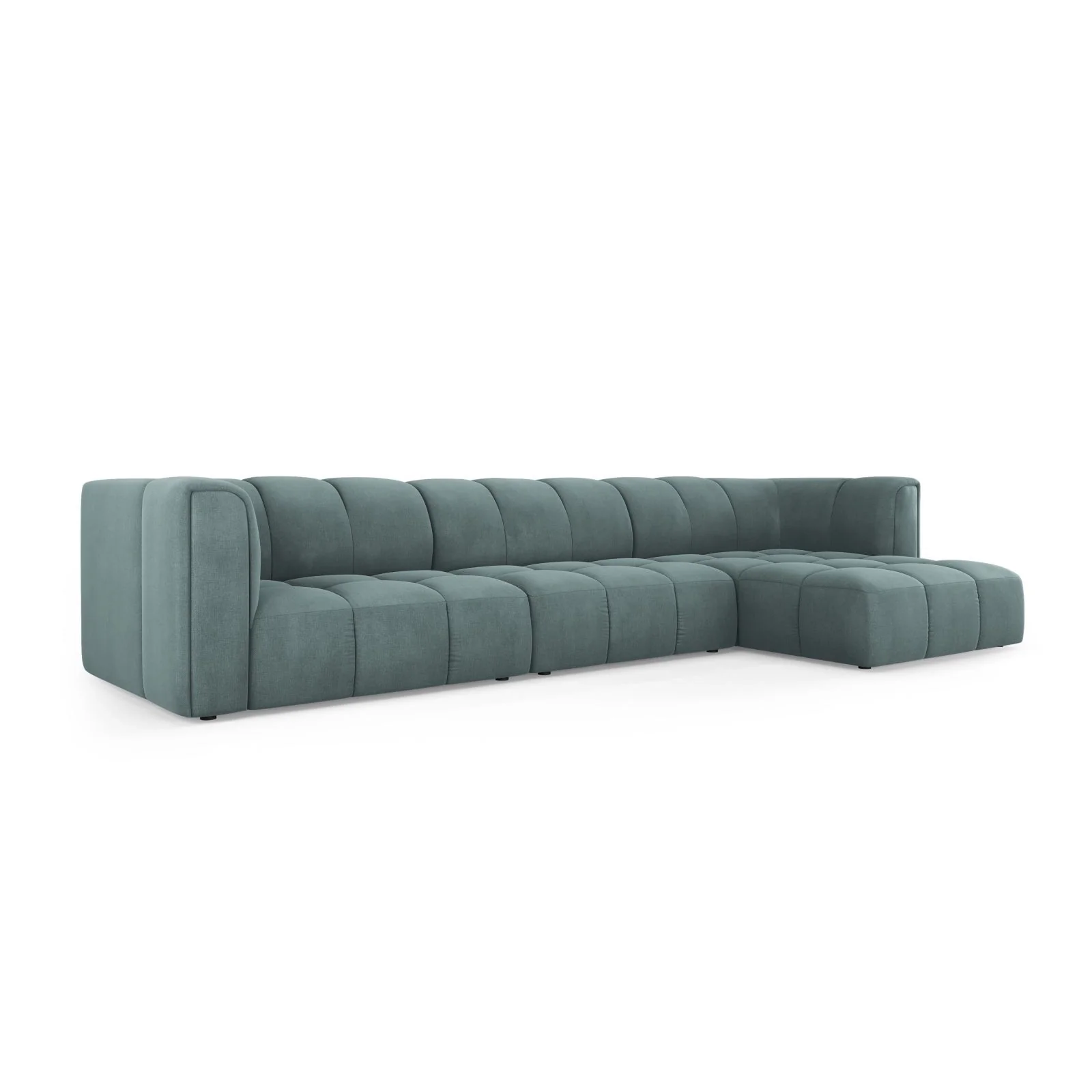Moritz 5-Sitzer Ecksofa, Rechte Seite, aus Samt oder Chenille, 316x160x70 cm - Image 14