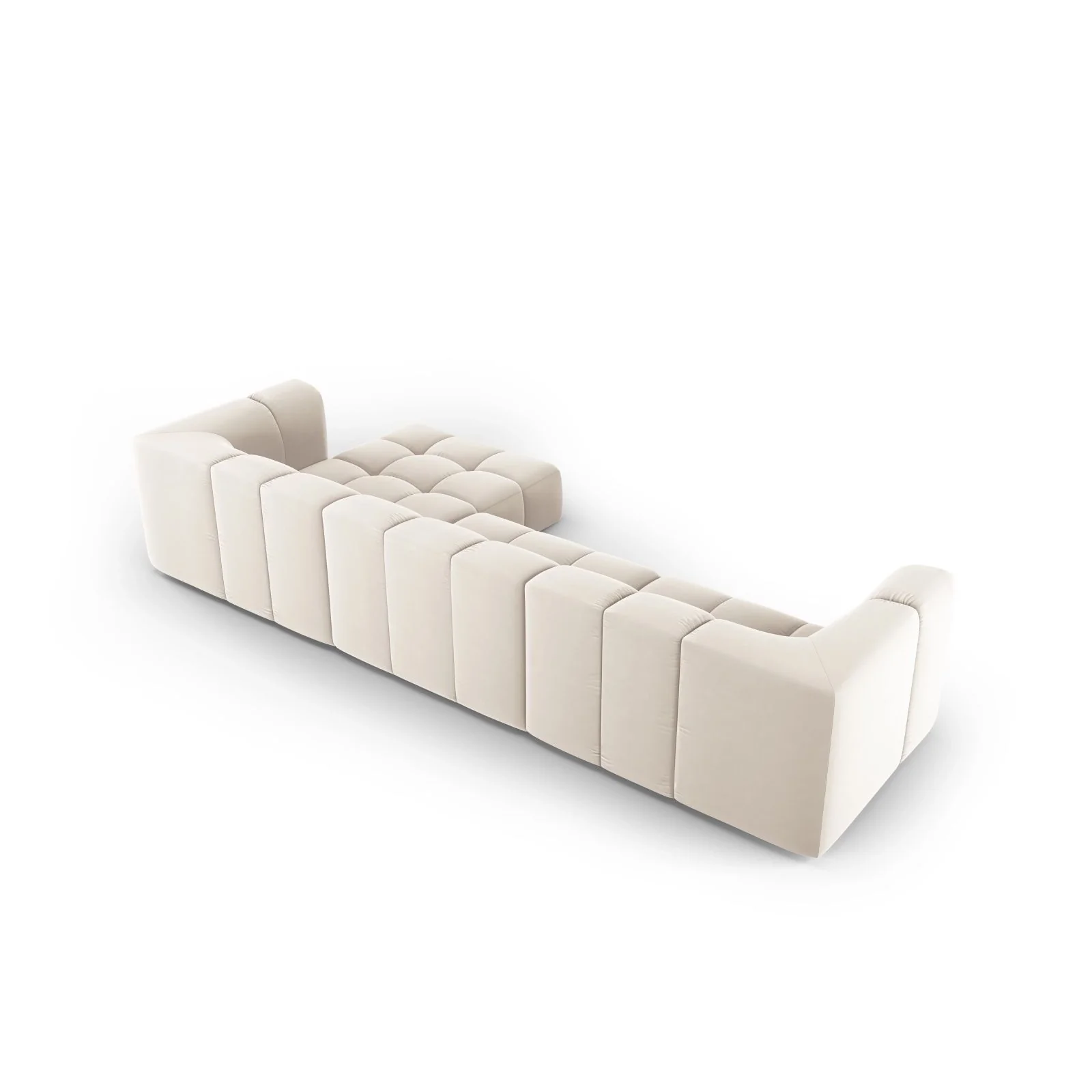 Moritz 5-Sitzer Ecksofa, Rechte Seite, aus Samt oder Chenille, 316x160x70 cm - Image 43