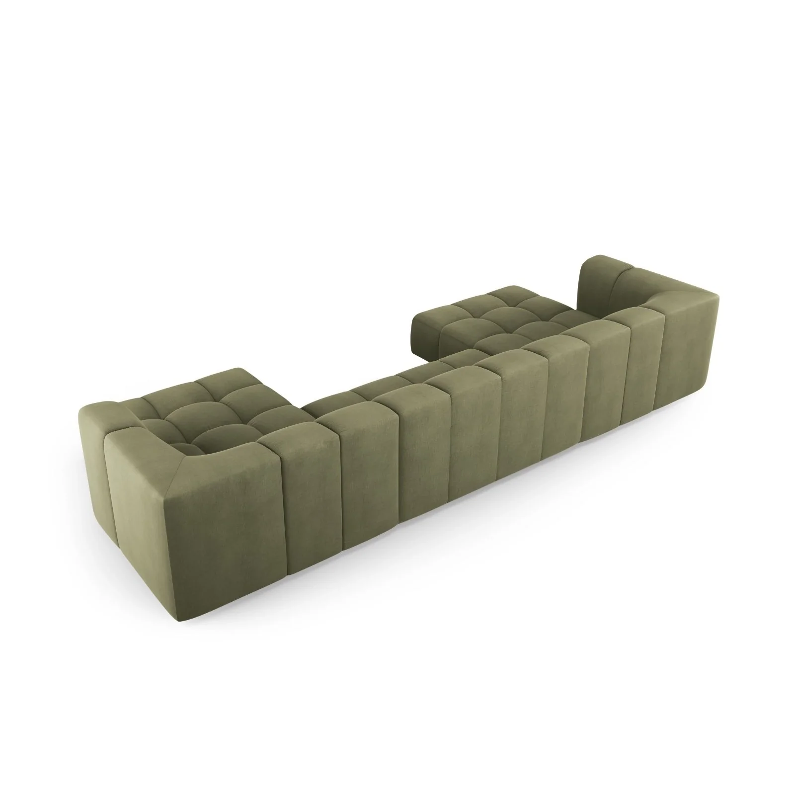 Moritz 5-Sitzer Panorama Sofa aus Samt oder Chenille, 346x160x70 cm - Image 11