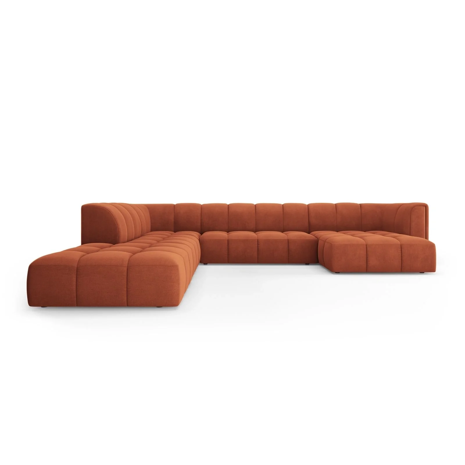 Moritz 7-Sitzer Panorama Ecksofa, Linke Seite, aus Samt oder Chenille, 329x276x70 cm - Image 17