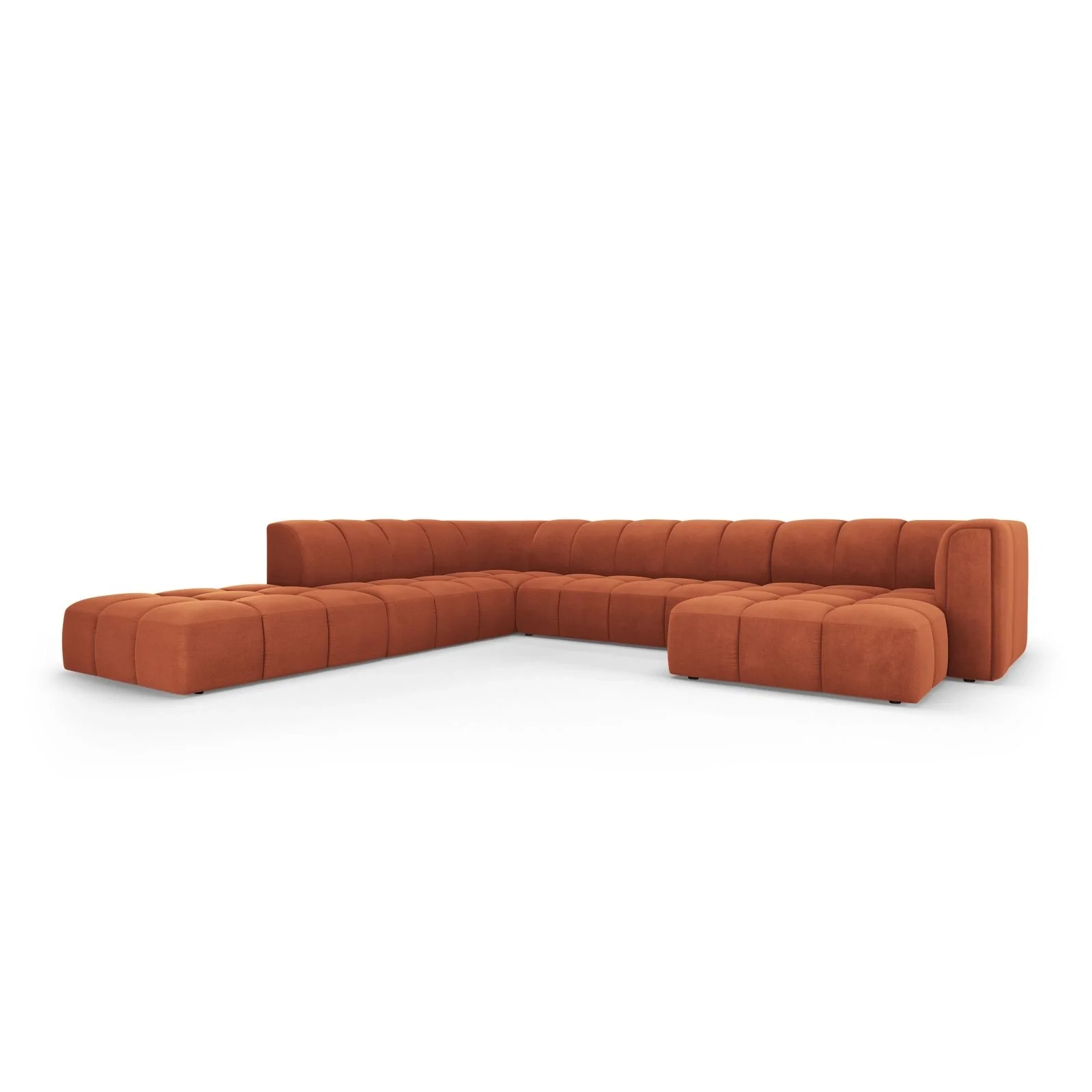 Moritz 7-Sitzer Panorama Ecksofa, Linke Seite, aus Samt oder Chenille, 329x276x70 cm - Image 18