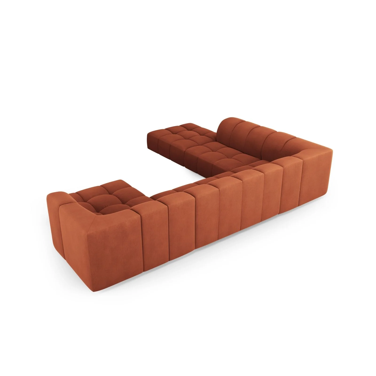 Moritz 7-Sitzer Panorama Ecksofa, Linke Seite, aus Samt oder Chenille, 329x276x70 cm - Image 19