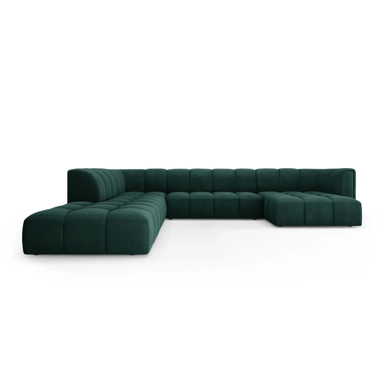 Moritz 7-Sitzer Panorama Ecksofa, Linke Seite, aus Samt oder Chenille, 329x276x70 cm - Image 25