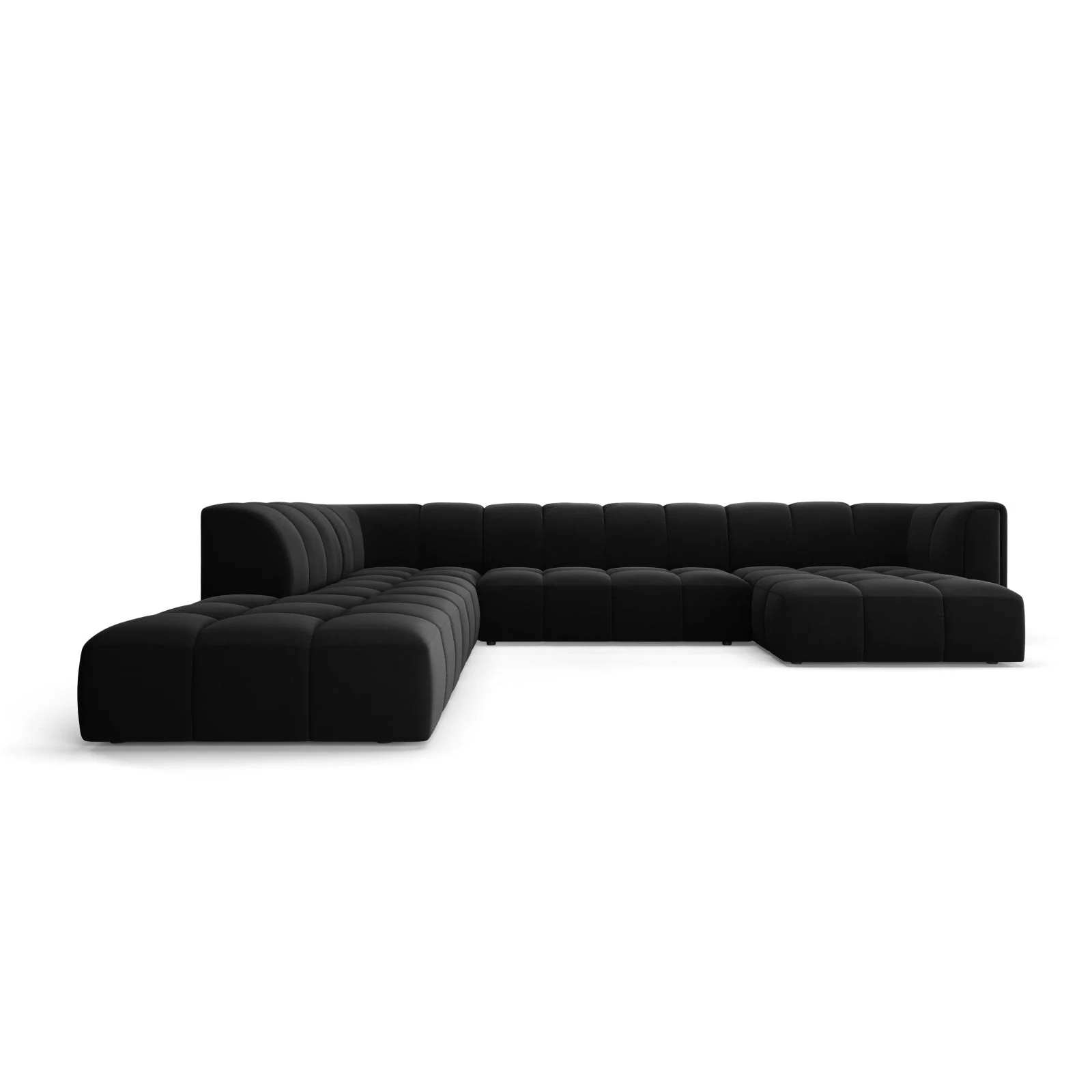 Moritz 7-Sitzer Panorama Ecksofa, Linke Seite, aus Samt oder Chenille, 329x276x70 cm - Image 44