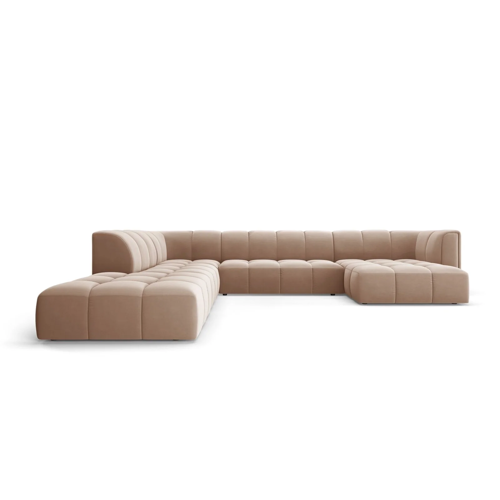 Moritz 7-Sitzer Panorama Ecksofa, Linke Seite, aus Samt oder Chenille, 329x276x70 cm - Image 47