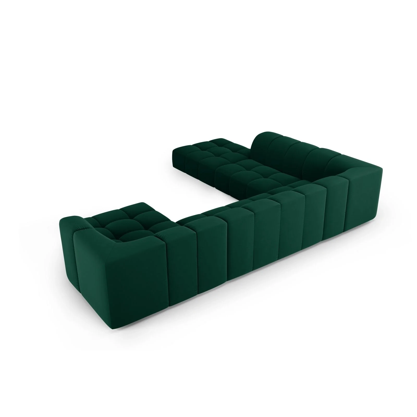 Moritz 7-Sitzer Panorama Ecksofa, Linke Seite, aus Samt oder Chenille, 329x276x70 cm - Image 58