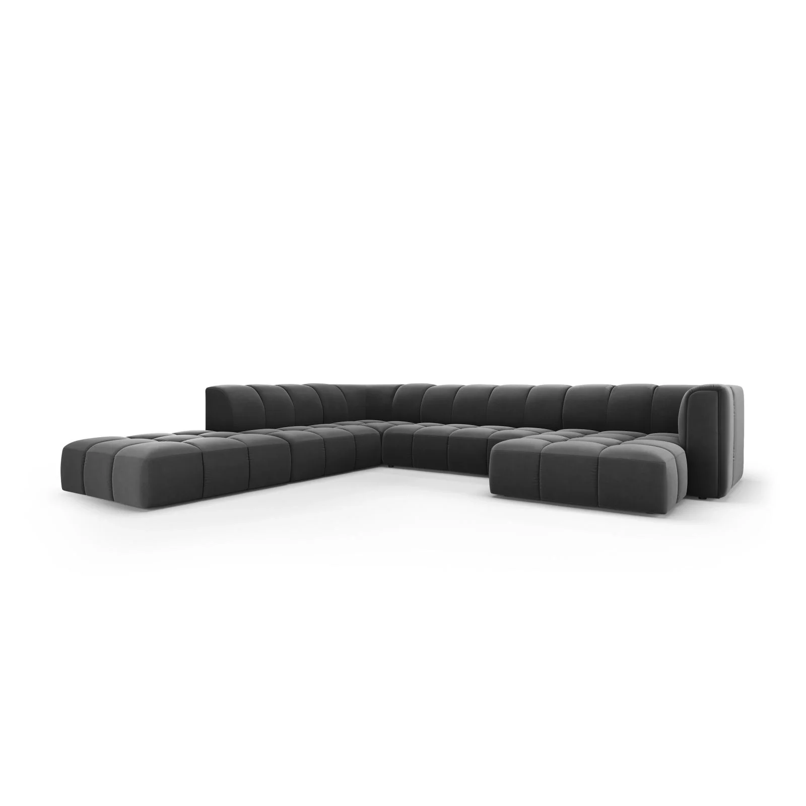 Moritz 7-Sitzer Panorama Ecksofa, Linke Seite, aus Samt oder Chenille, 329x276x70 cm - Image 69