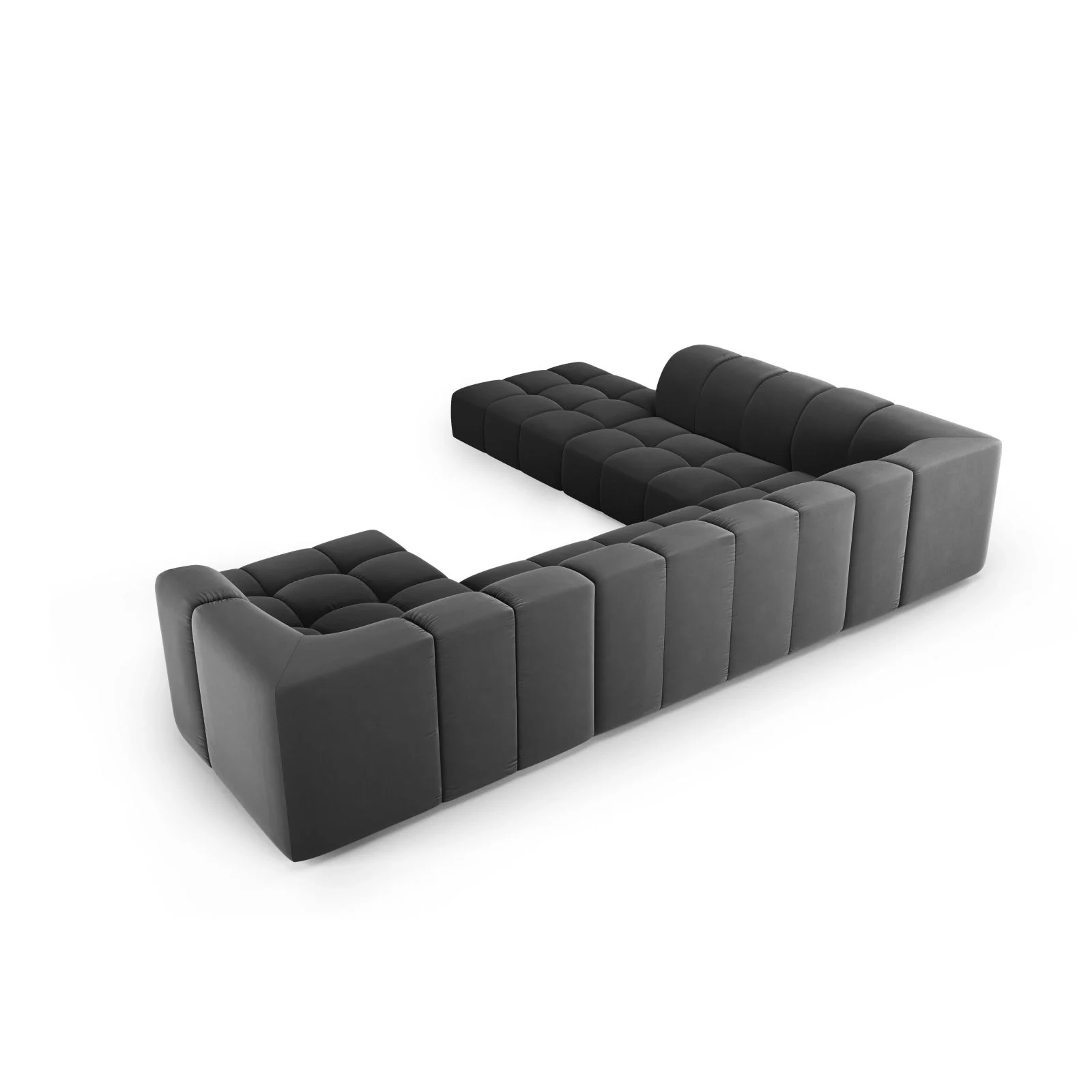 Moritz 7-Sitzer Panorama Ecksofa, Linke Seite, aus Samt oder Chenille, 329x276x70 cm - Image 70