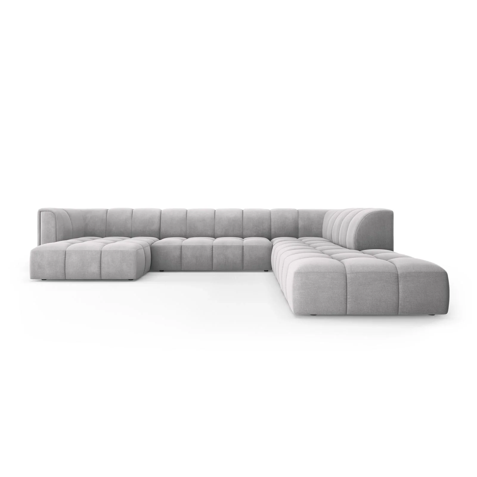 Moritz 7-Sitzer Panorama Ecksofa, Rechte Seite, aus Samt oder Chenille, 329x276x70 cm - Image 33