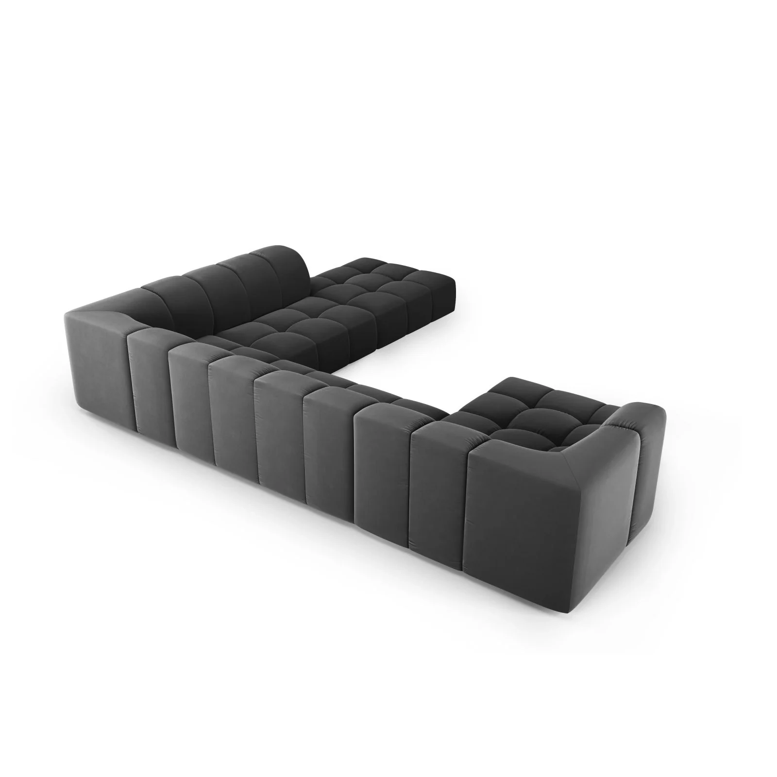 Moritz 7-Sitzer Panorama Ecksofa, Rechte Seite, aus Samt oder Chenille, 329x276x70 cm - Image 70