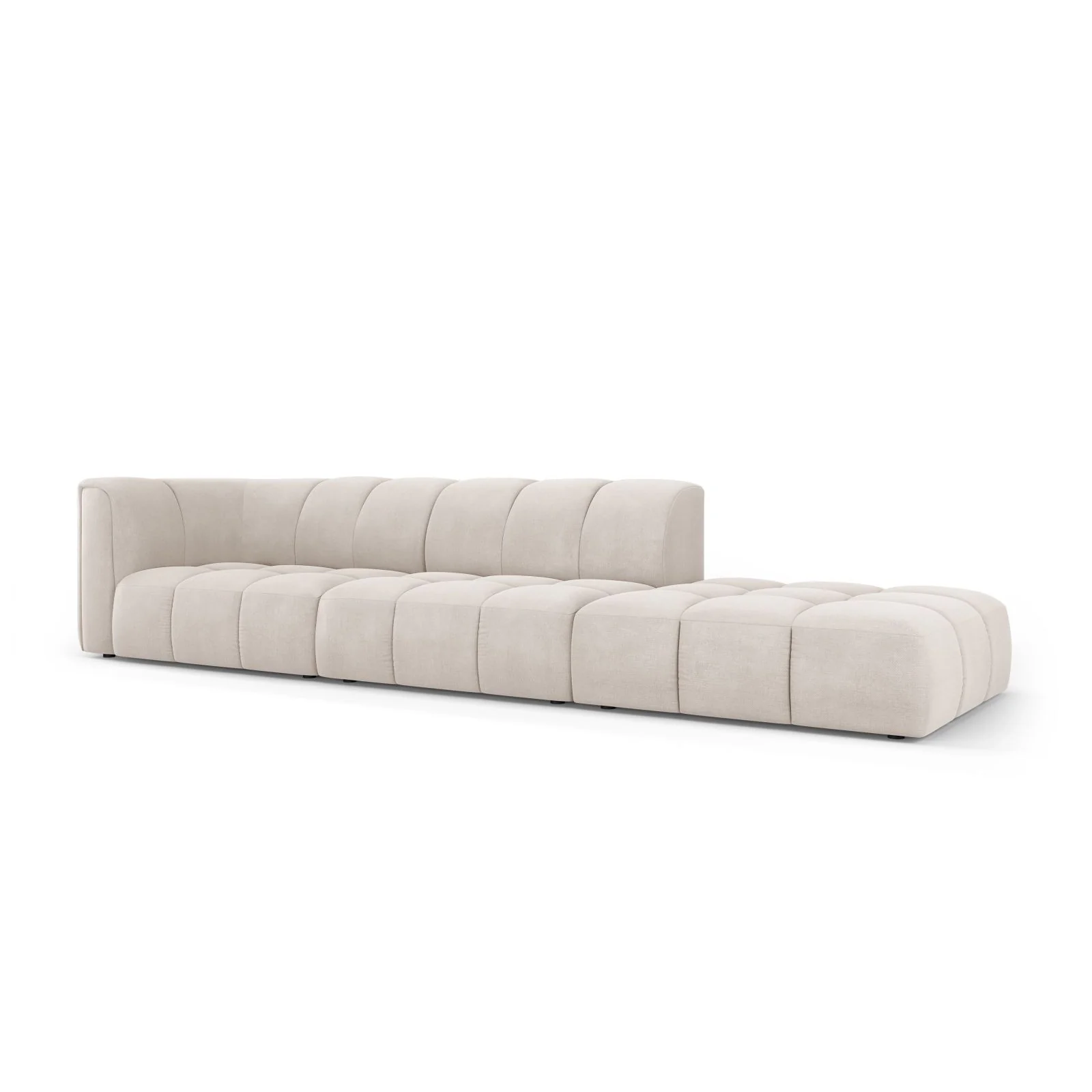 Moritz Modulares 4-Sitzer Sofa, Rechte Seite, aus Samt oder Chenille, 293x96 cm - Image 2