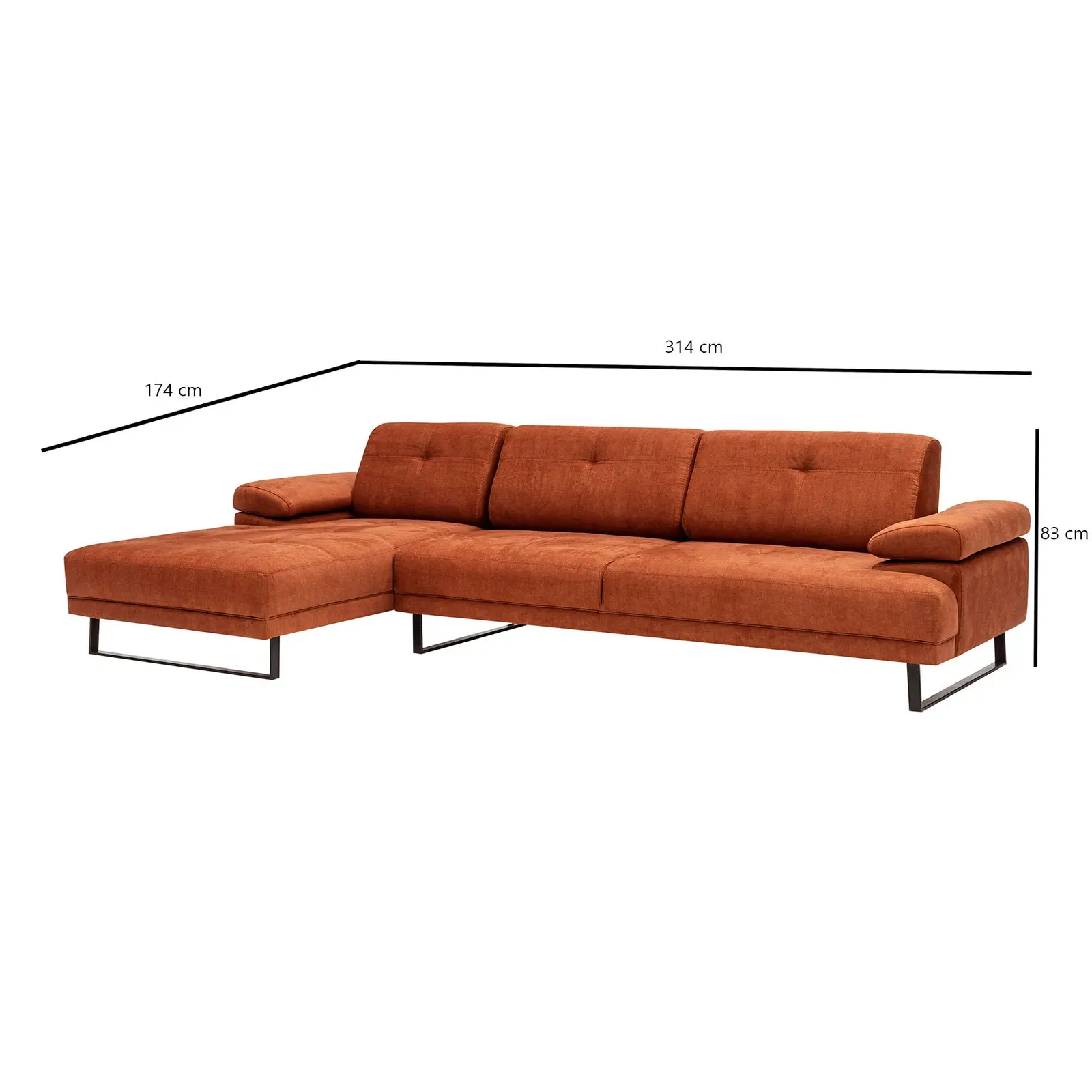 Mustang Ecksofa, Linke Seite, 314x174 cm - Image 31
