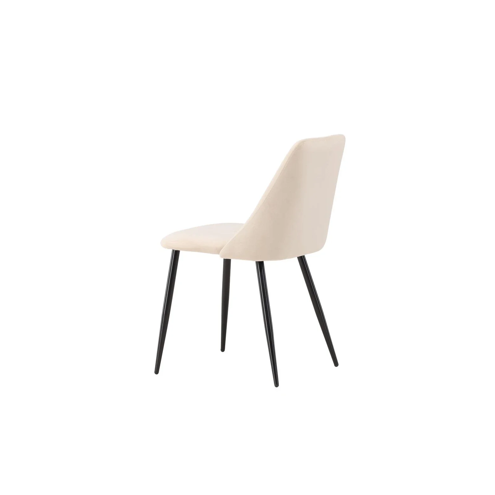 Nacht Esszimmerstuhl Schwarz / Beige Samt - Image 10